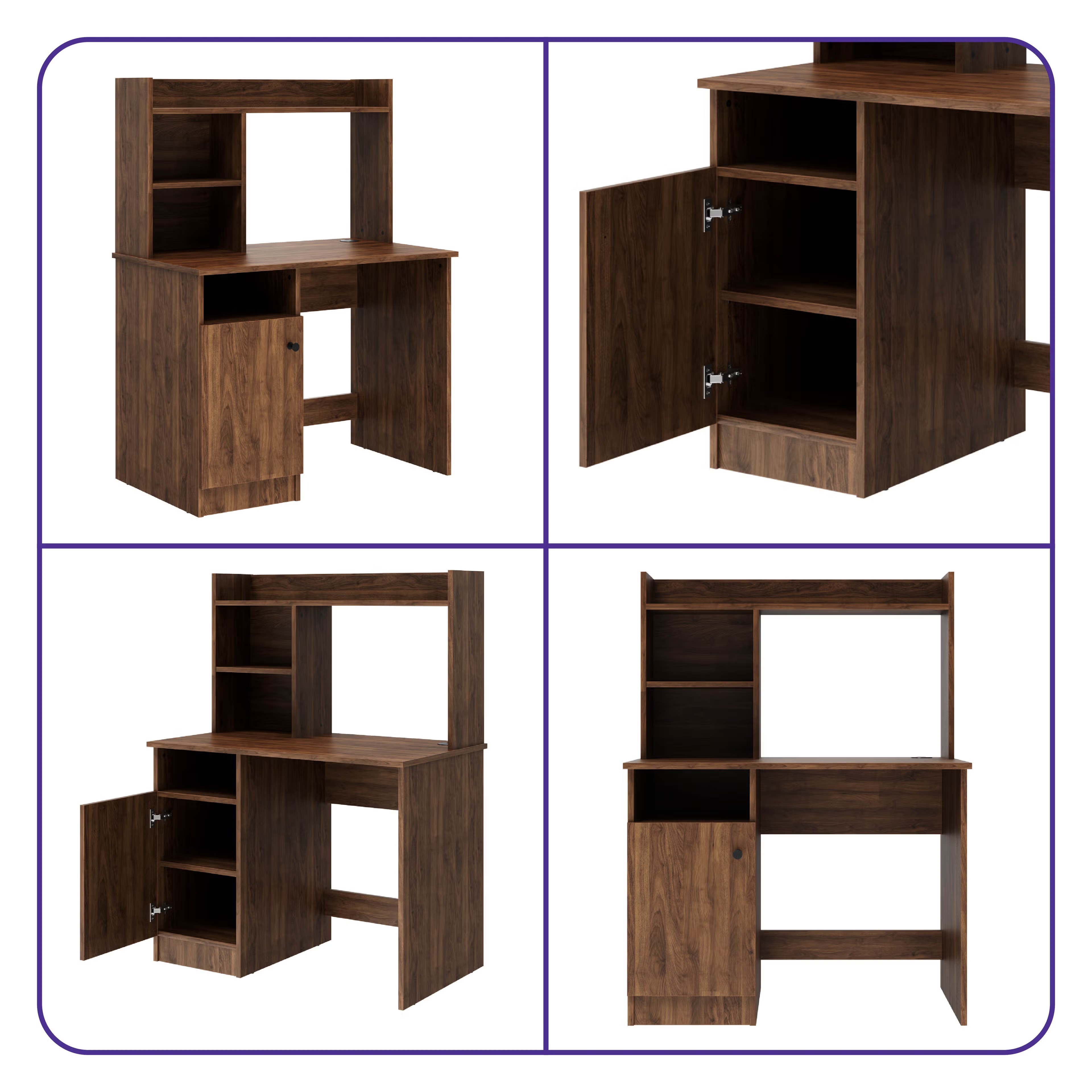 Wakefit Sage Study Table Columbian Walnut 3 Wakefit Sage Study Table Columbian Walnut