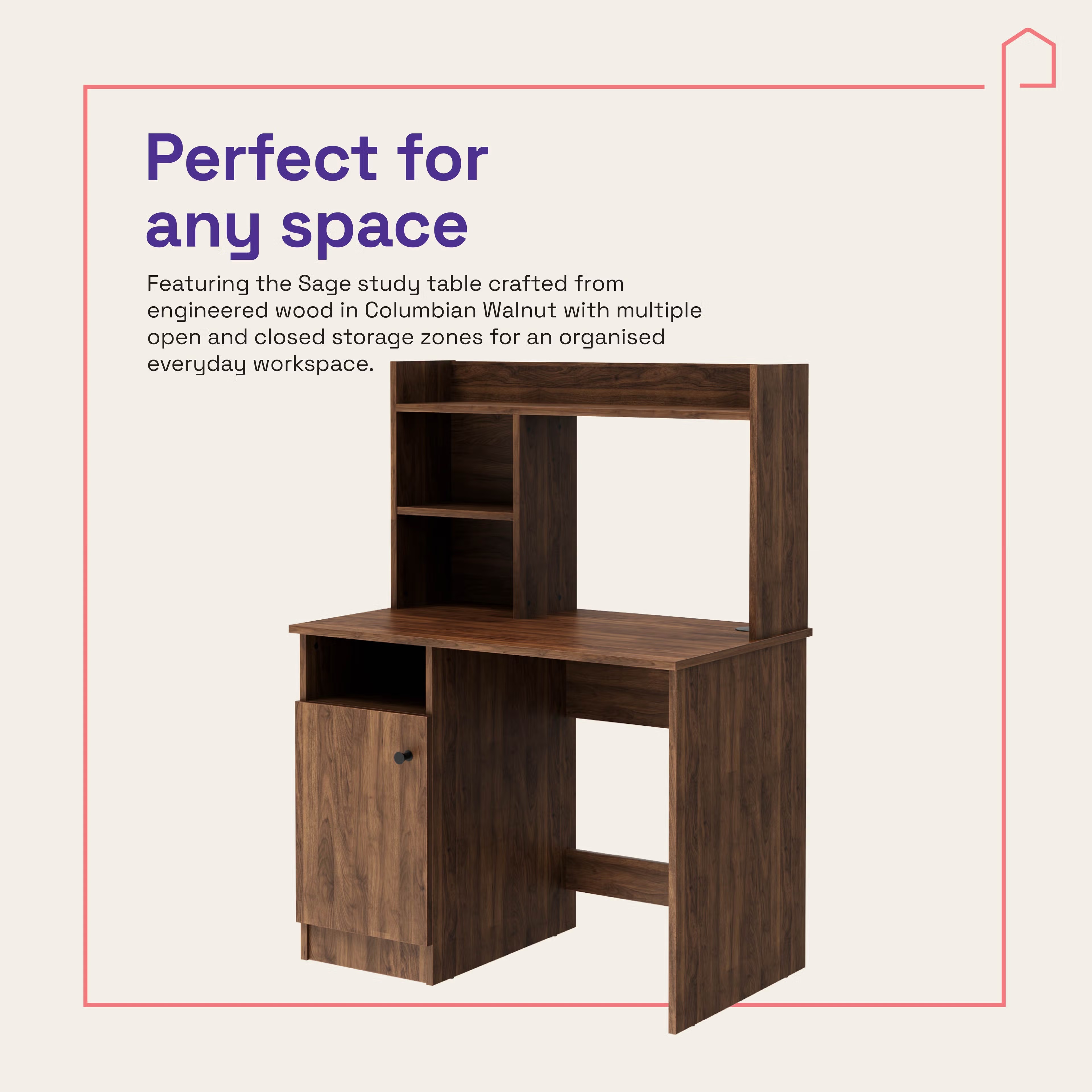 Wakefit Sage Study Table Columbian Walnut 4 Wakefit Sage Study Table Columbian Walnut
