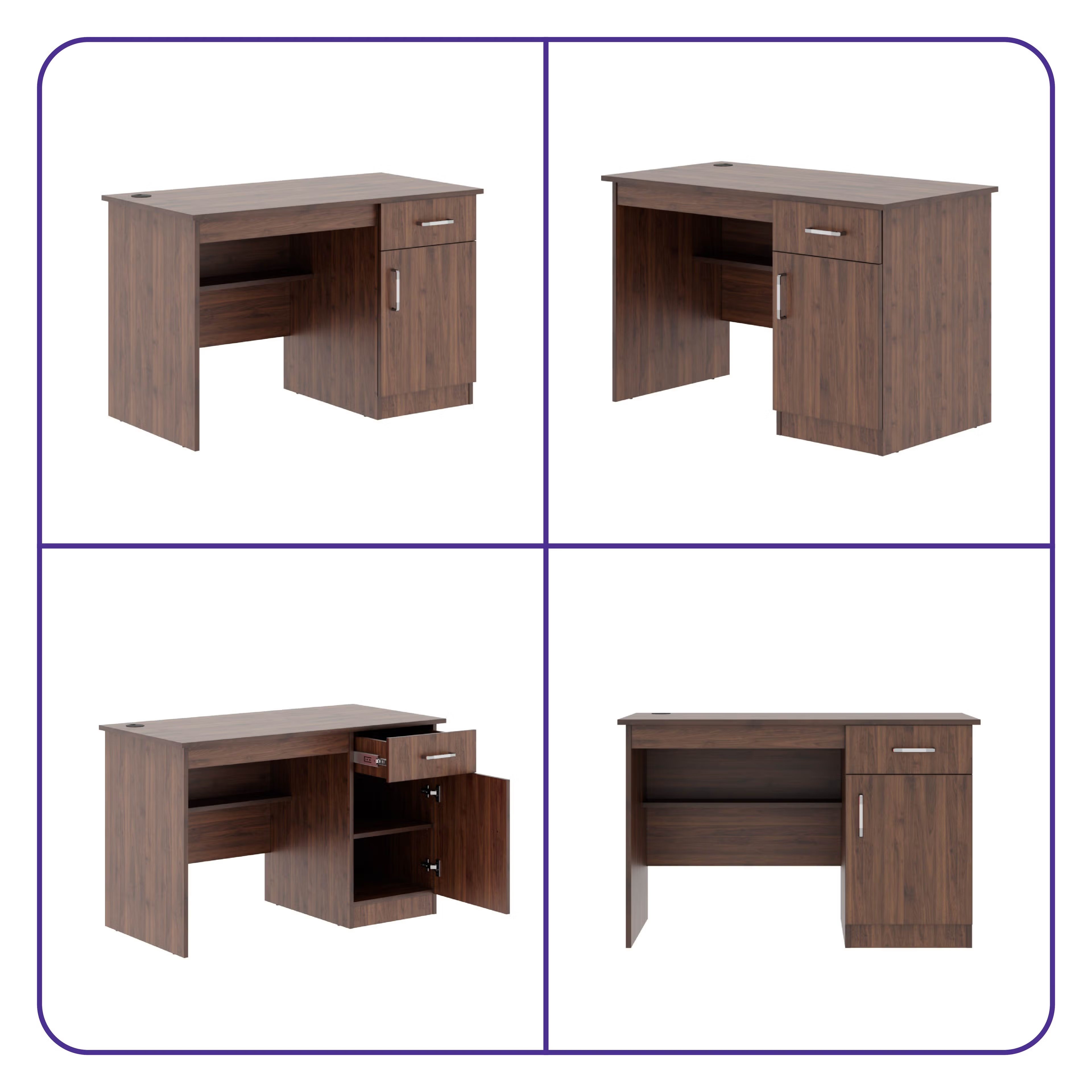 Wakefit Athena Study Table Columbian Walnut