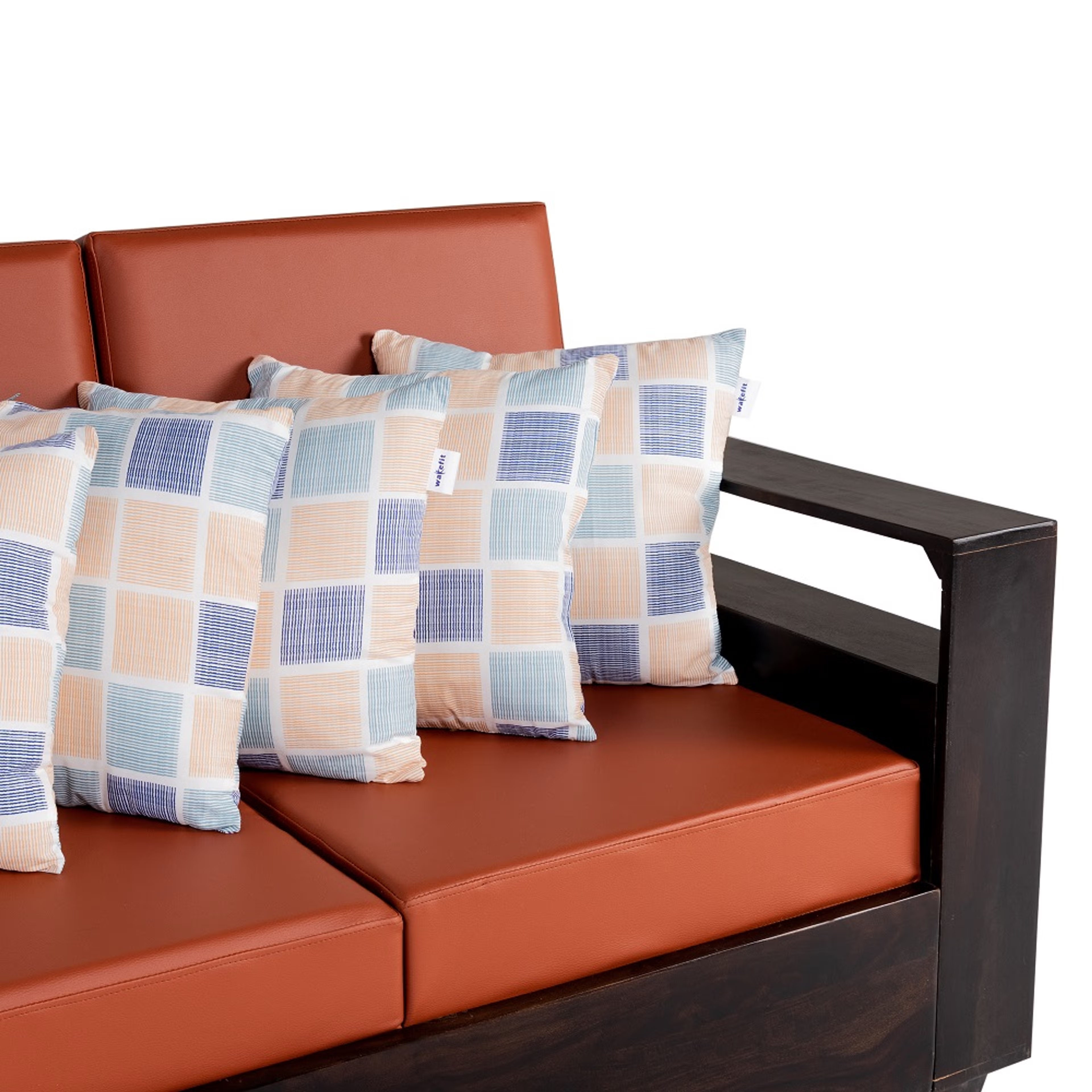 Chekkers Cushion | Pack of 5 | 12x12 Inch | Hollow Fiber Filling | Use With or Without Cover | For Sofa & Bed | Gentle Machine Wash 12"x12\