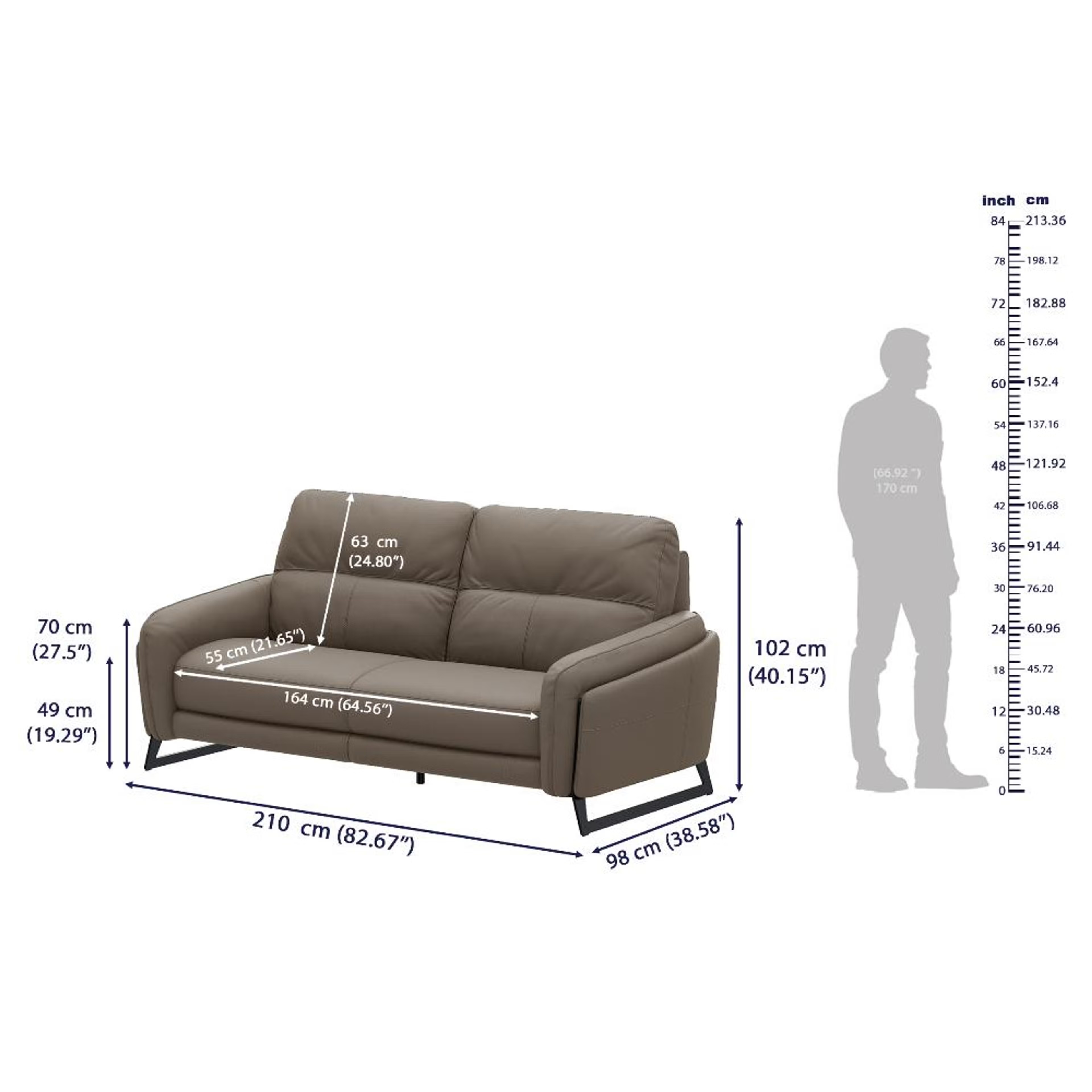 Wakefit Todi Sofa Without Motion Set (3+1+1) Seater Regular, Without Motion, Set (3+1+1), Grey 8 Wakefit Todi Sofa Without Motion Set (3+1+1) Seater Regular, Without Motion, Set (3+1+1), Grey
