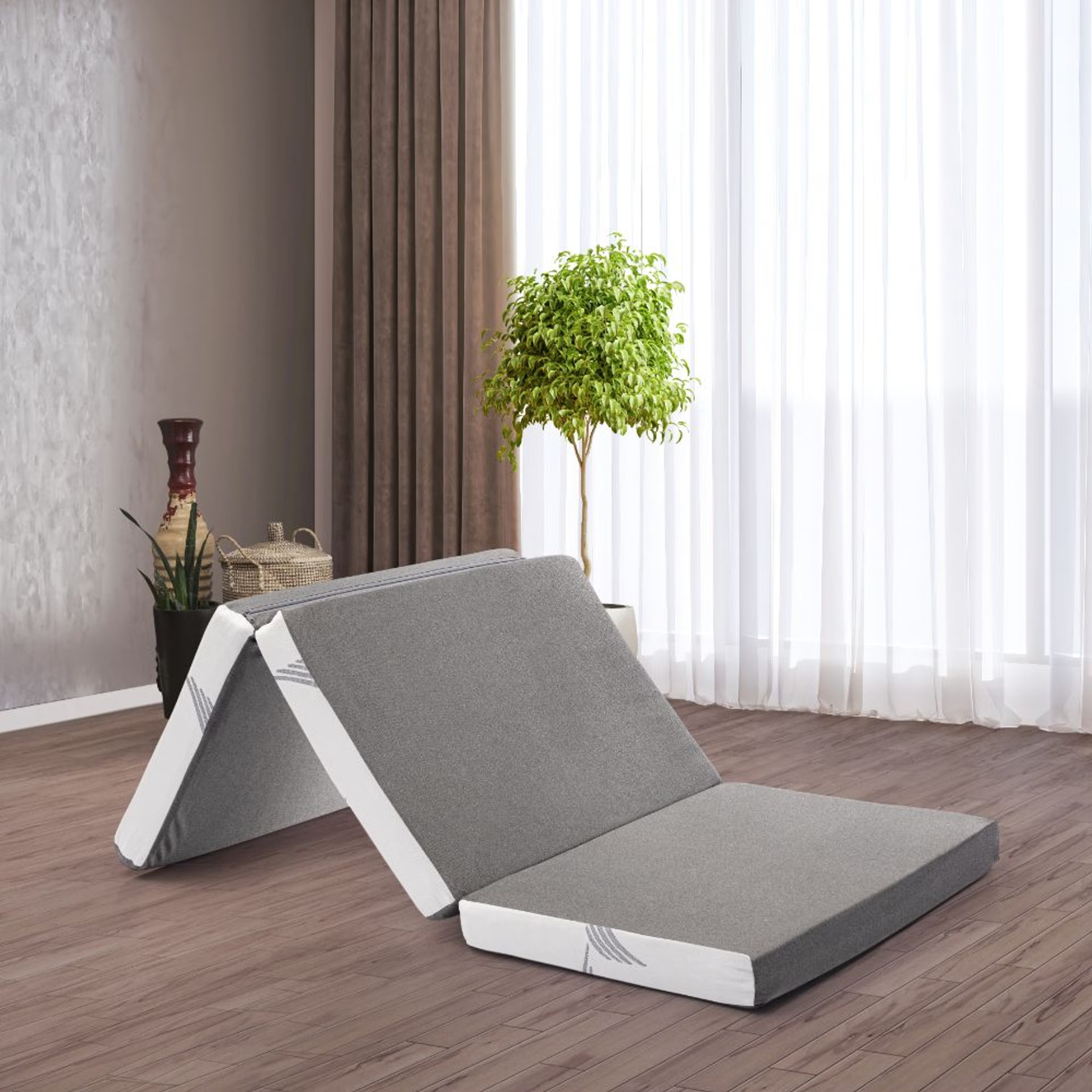 Home 42 Wakefit Flexagon Trifold Pro Mattress Single - 72" x 36" x 4" - 1.83m x 91.4cm x 10.2cm