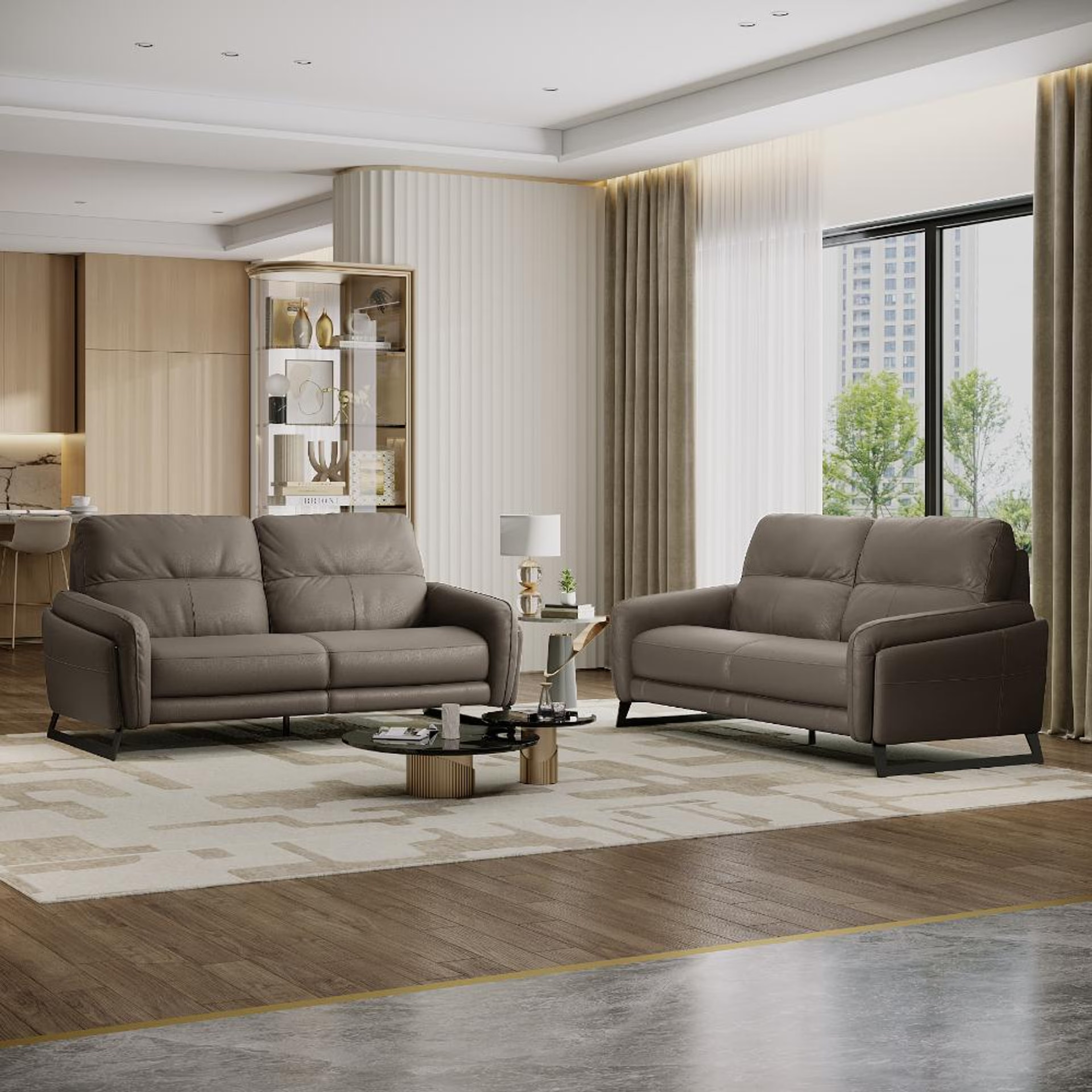 Wakefit Todi Sofa Without Motion Set (3+2) Seater Regular, Without Motion, Set (3+2), Grey