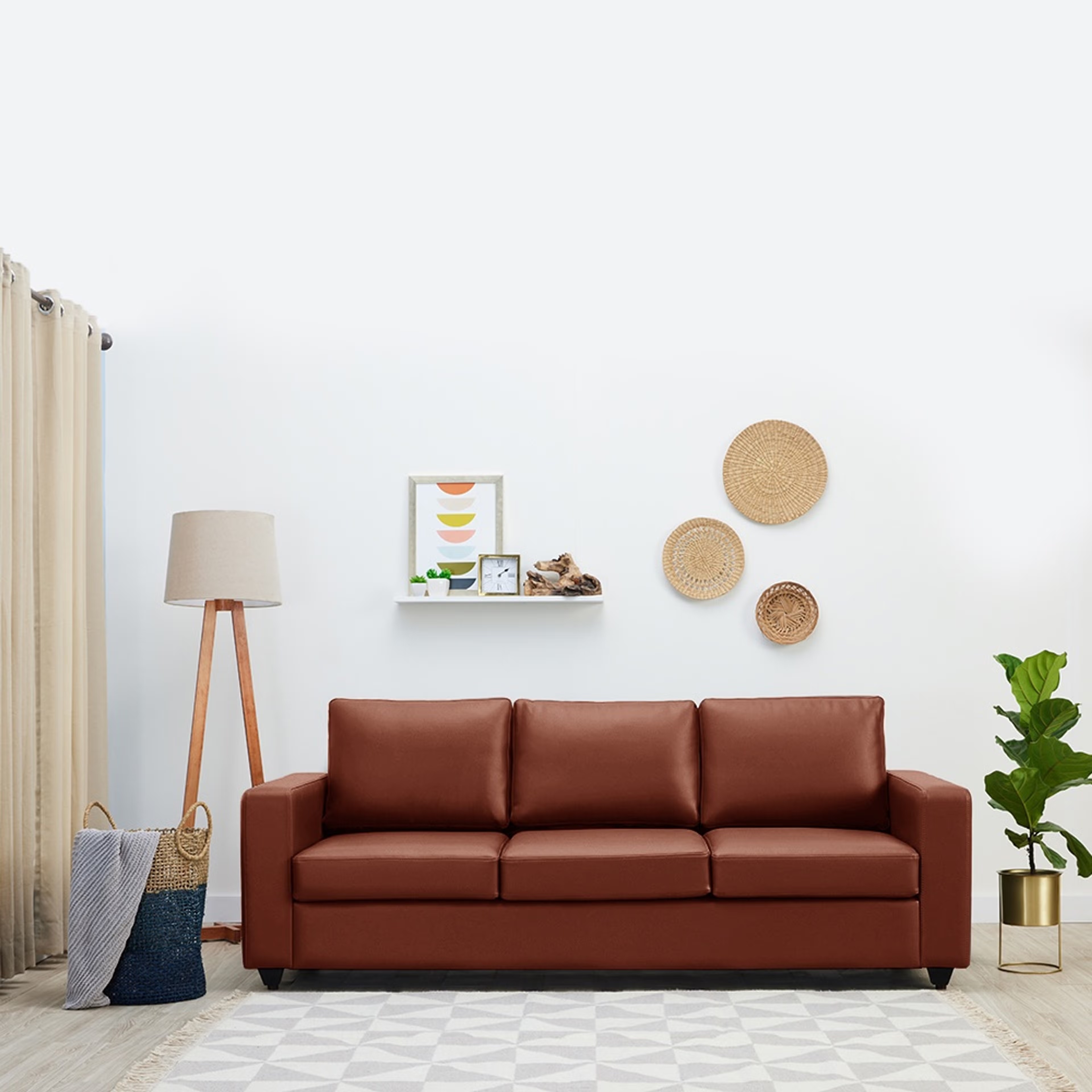 Wakefit Napper Sofa - Single Seater Regular, Without Storage, 1, Tan