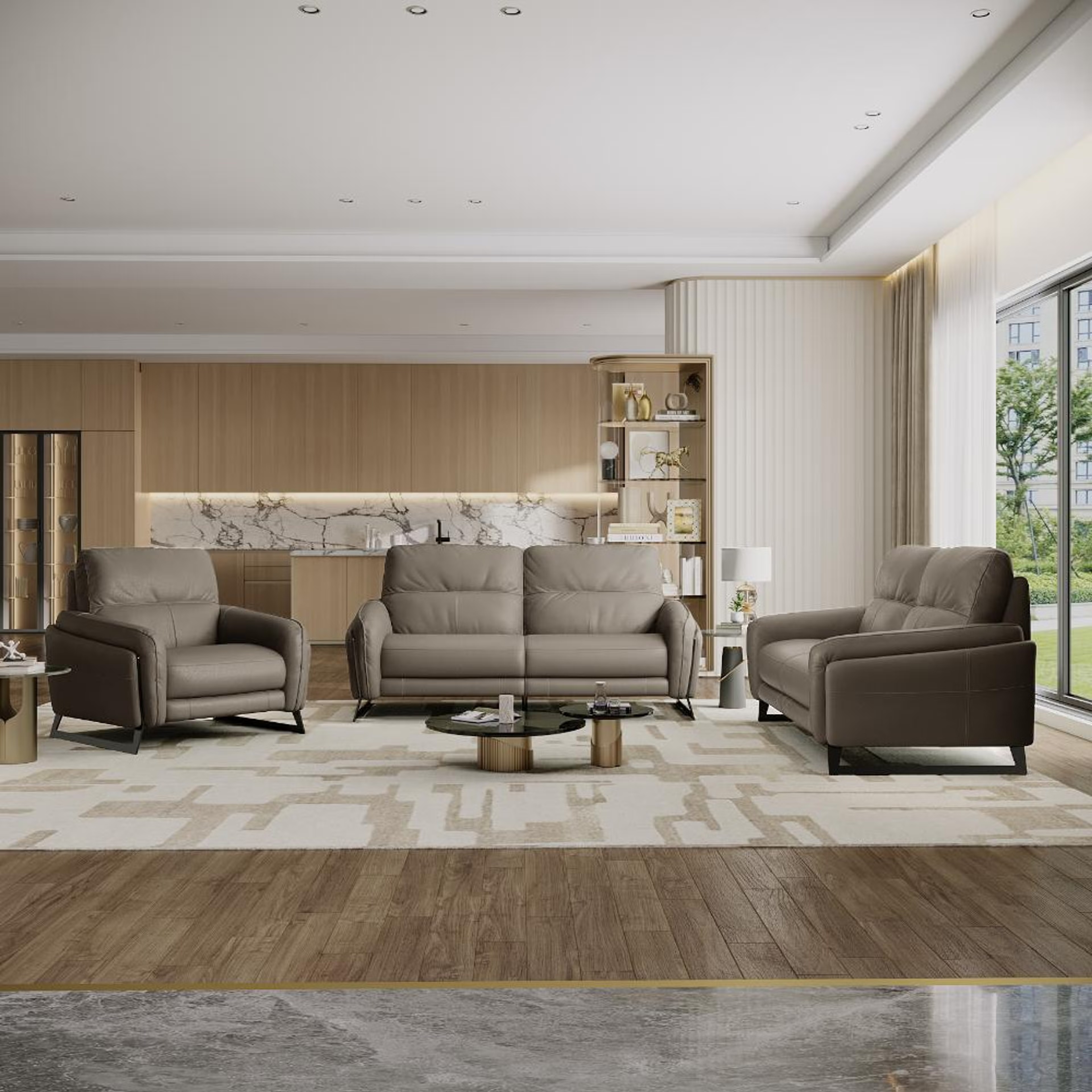 Wakefit Todi Sofa Without Motion Set (3+2+1) Seater Regular, Without Motion, 3+2+1, Grey