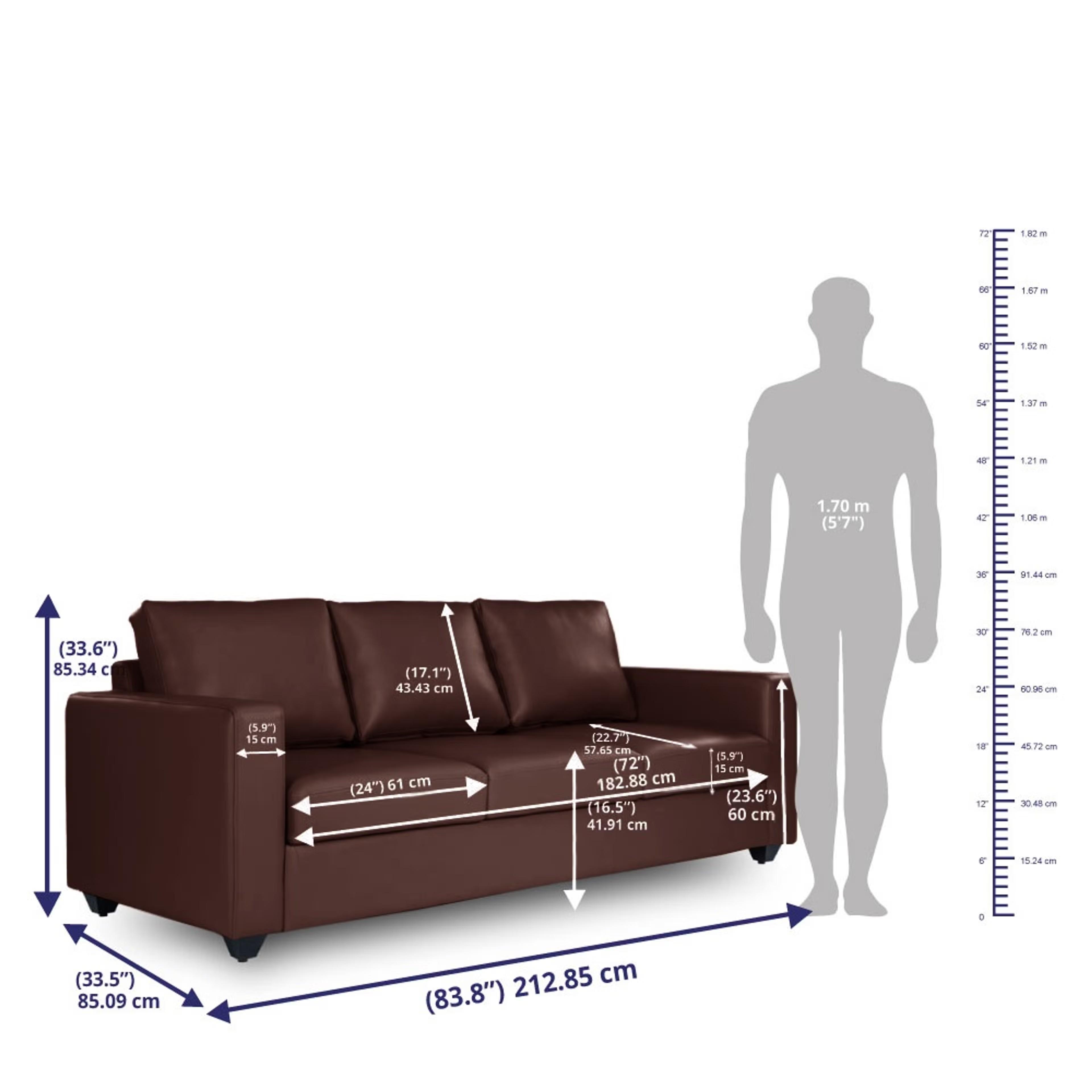 Wakefit Napper Sofa Set (3+2+1) Regular, Without Storage, 3+2+1, Dark Fantasy 9 Wakefit Napper Sofa Set (3+2+1) Regular, Without Storage, 3+2+1, Dark Fantasy