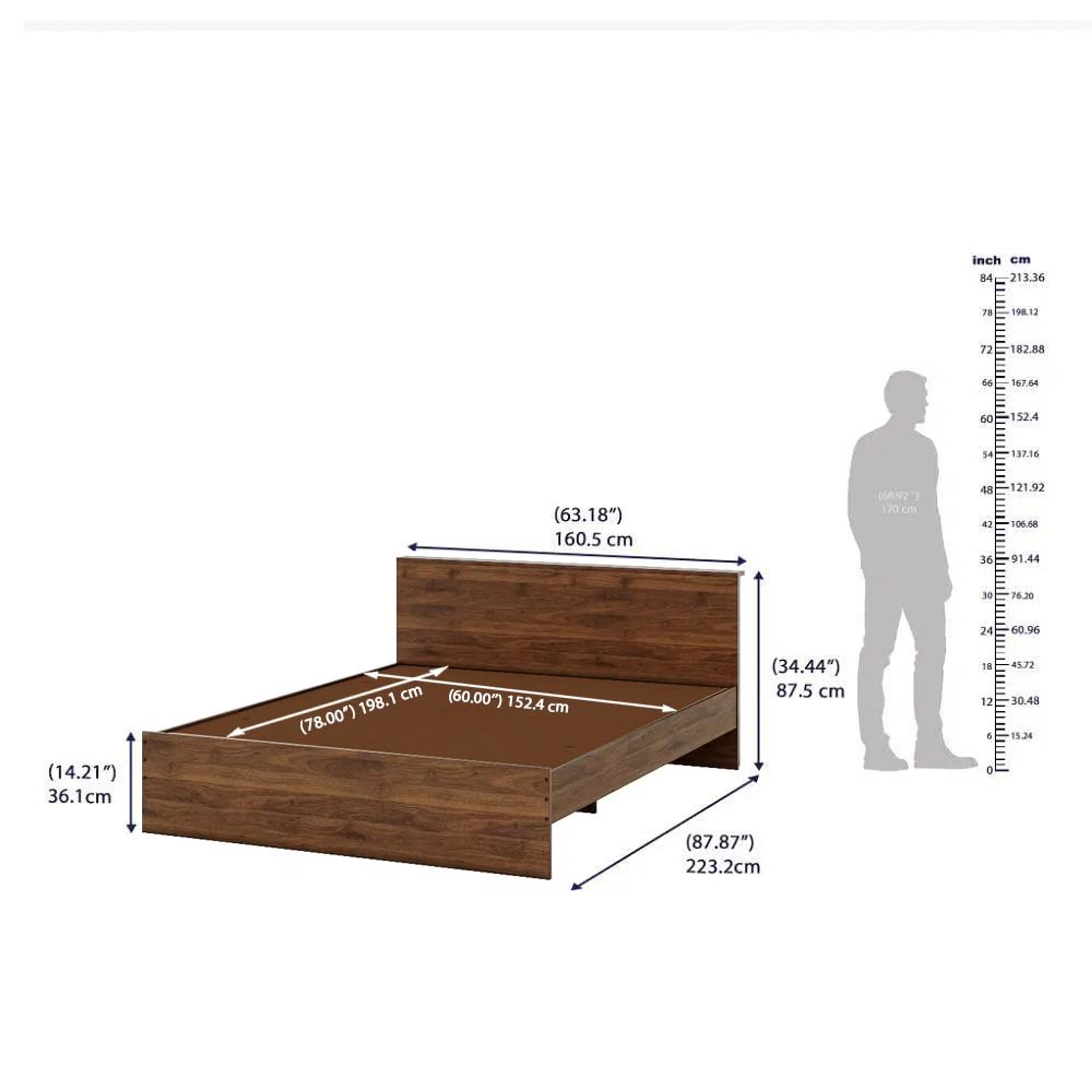 Wakefit Taurus Engineered Wood Queen Size Non Storage Bed Queen - 78" x 60 5 Wakefit Taurus Engineered Wood Queen Size Non Storage Bed Queen - 78" x 60\
