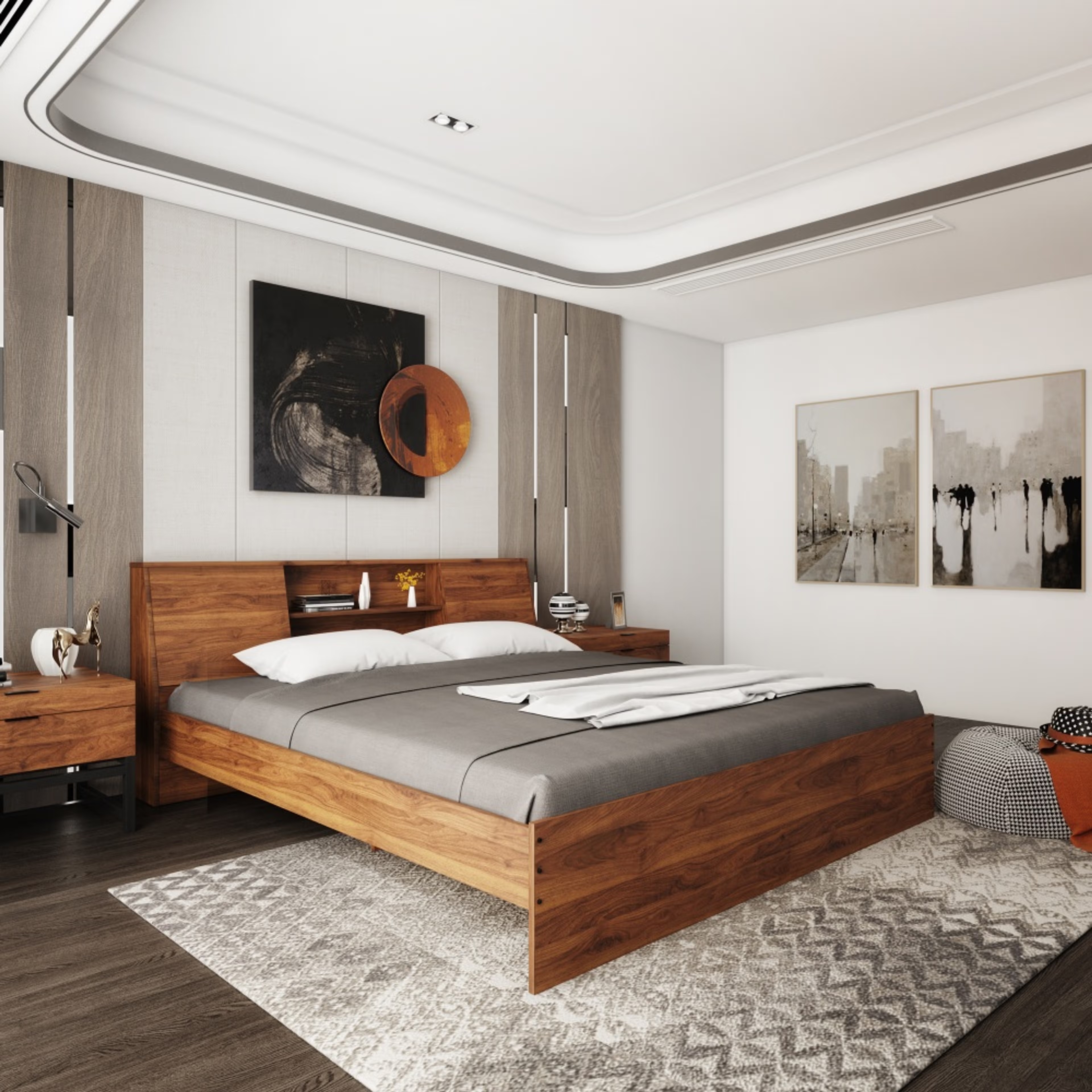 Wakefit Orion Engineered Wood King Size Non Storage Bed King - 78" x 72\