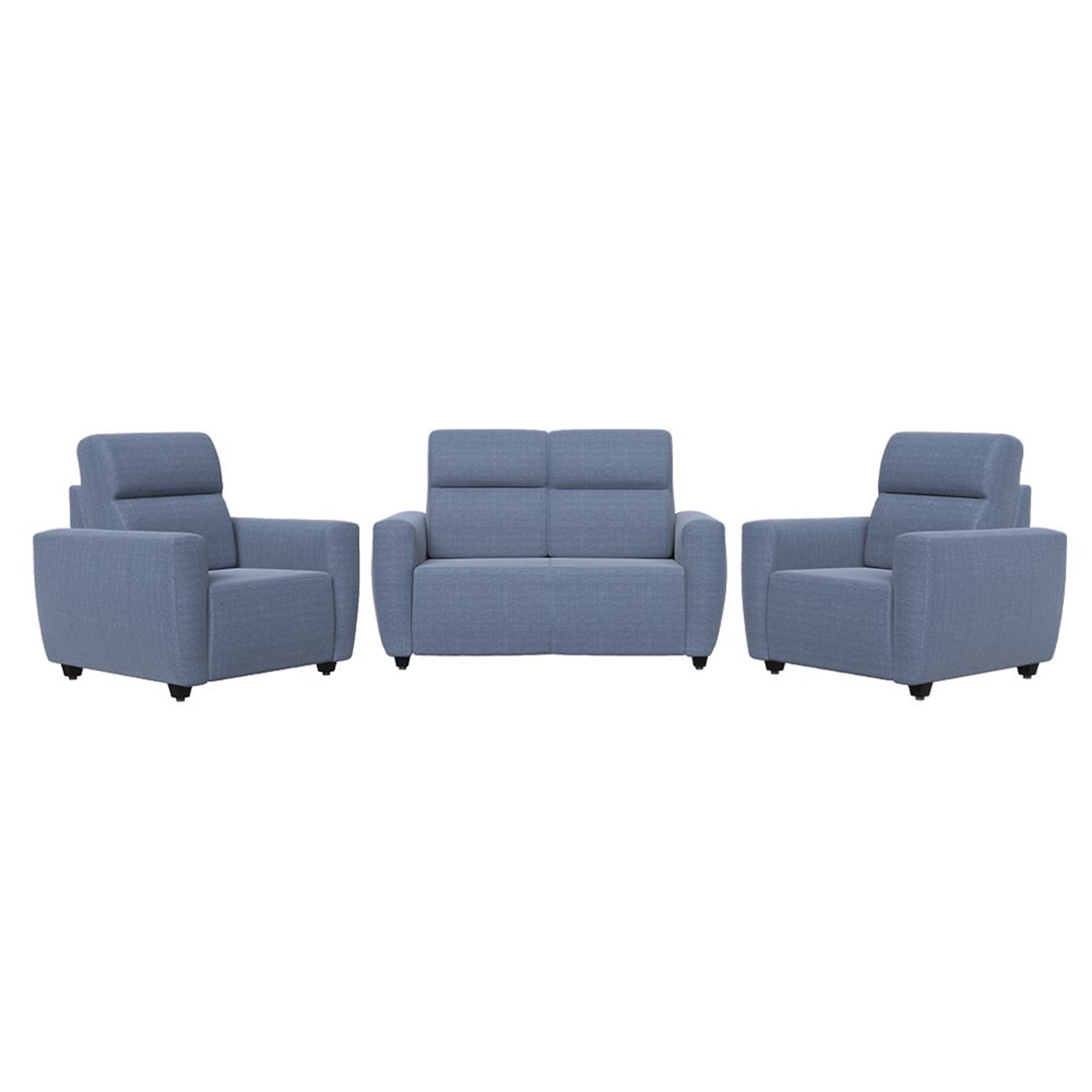 Wakefit Belize Sofa Set (2+1+1) Regular, 2+1+1 Seater, Omega Blue