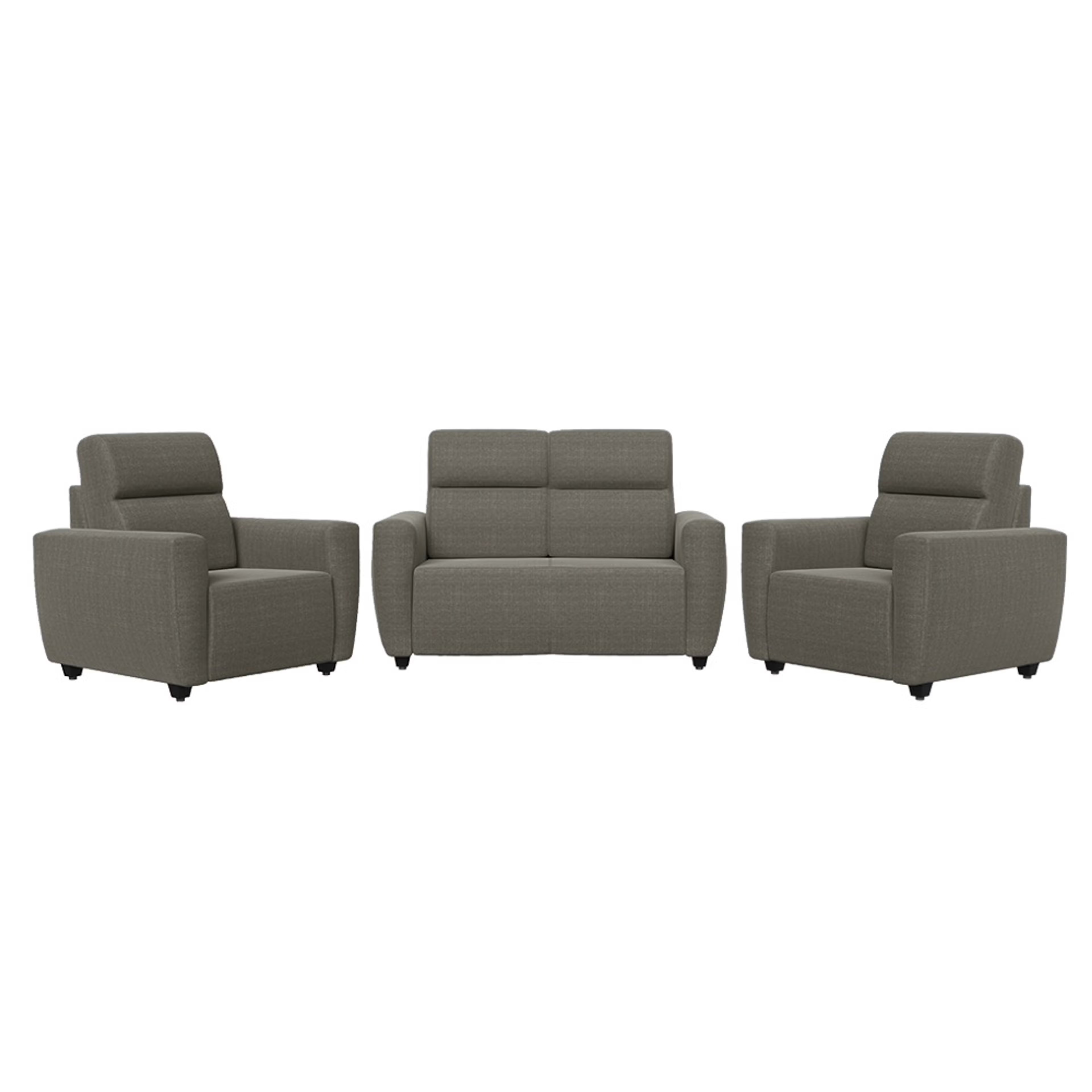 Wakefit Belize Sofa Set (2+1+1) Regular, 2+1+1 Seater, Omega Grey