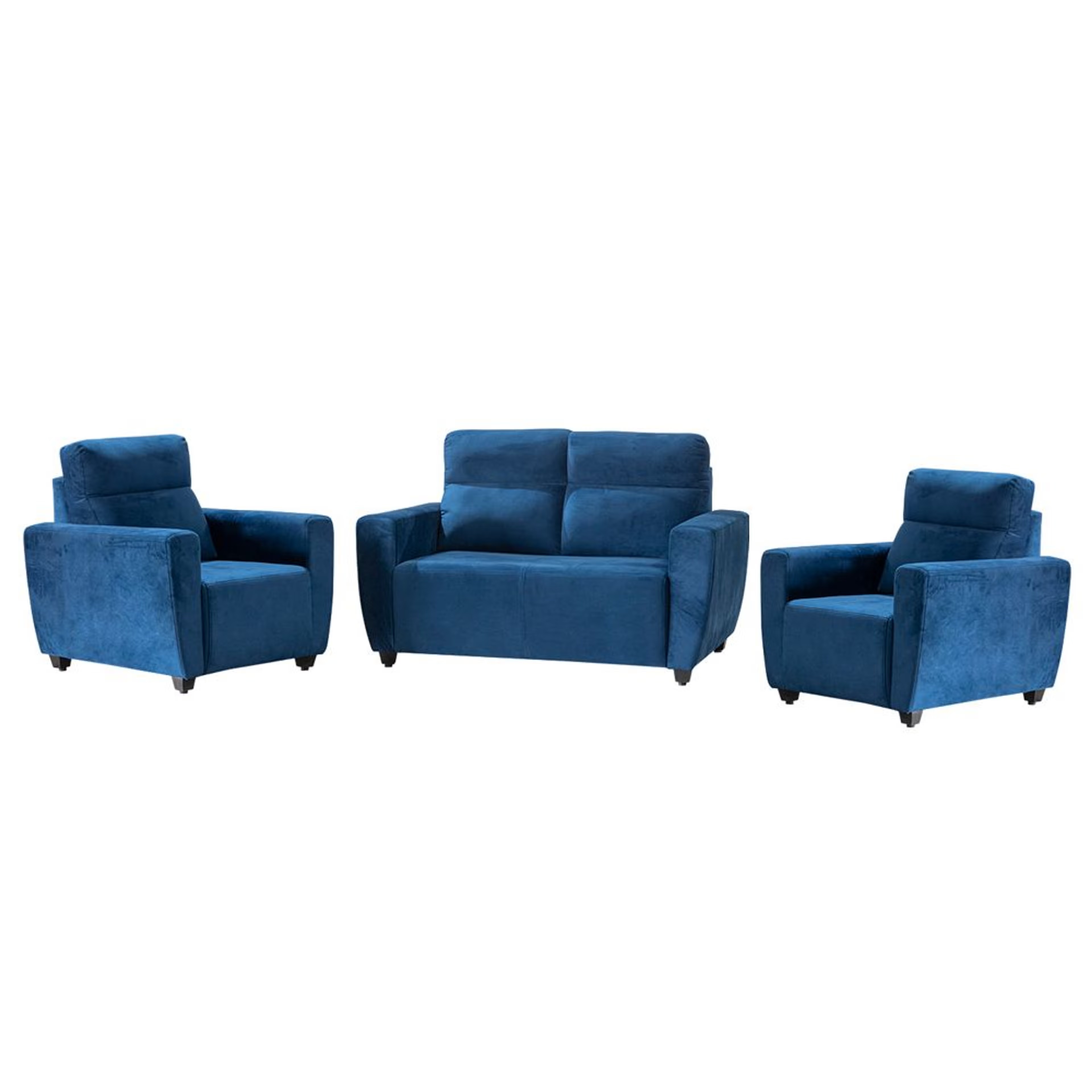 Wakefit Belize Sofa Set (2+1+1) Regular, 2+1+1 Seater, Blue