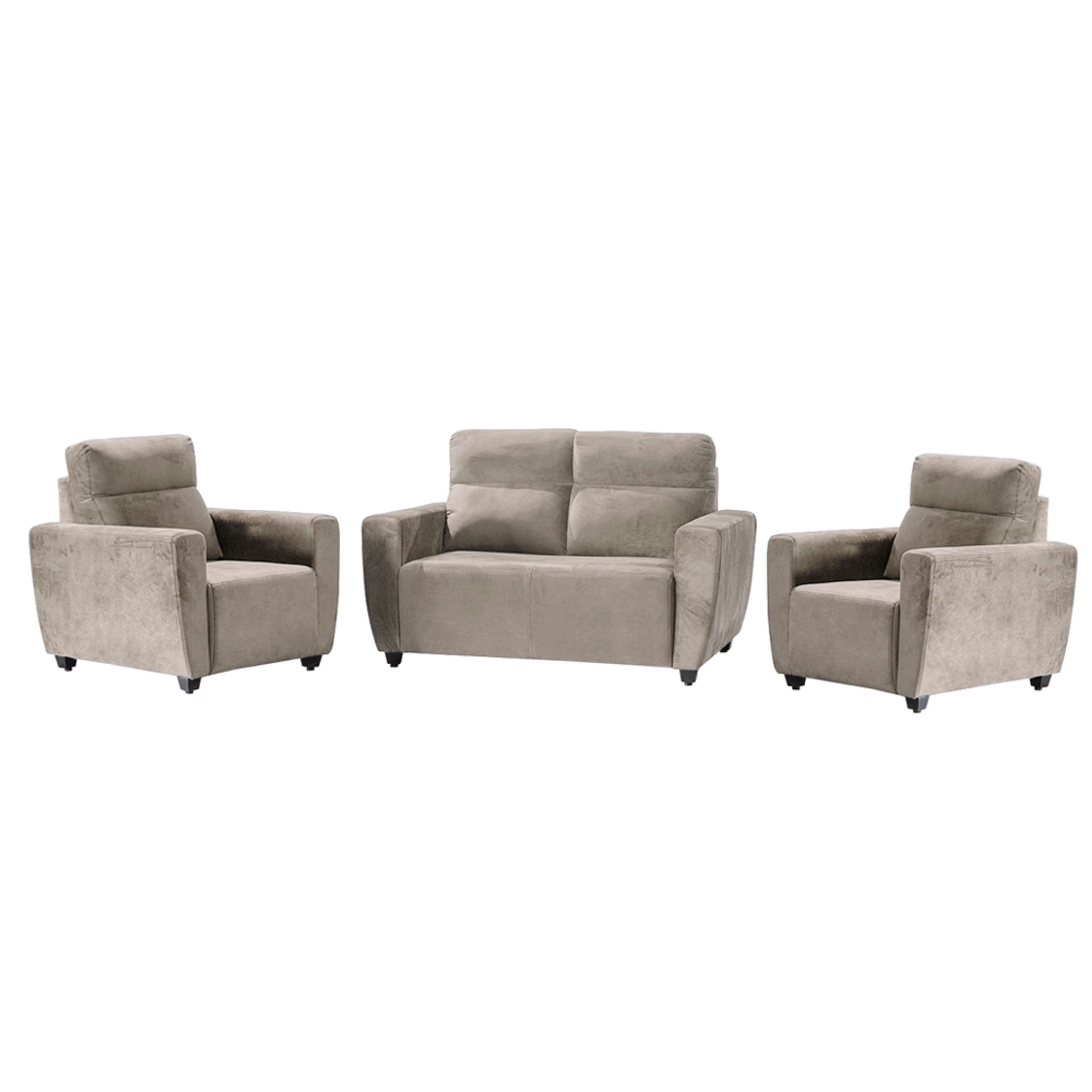 Wakefit Belize Sofa Set (2+1+1) Regular, 2+1+1 Seater, Stone