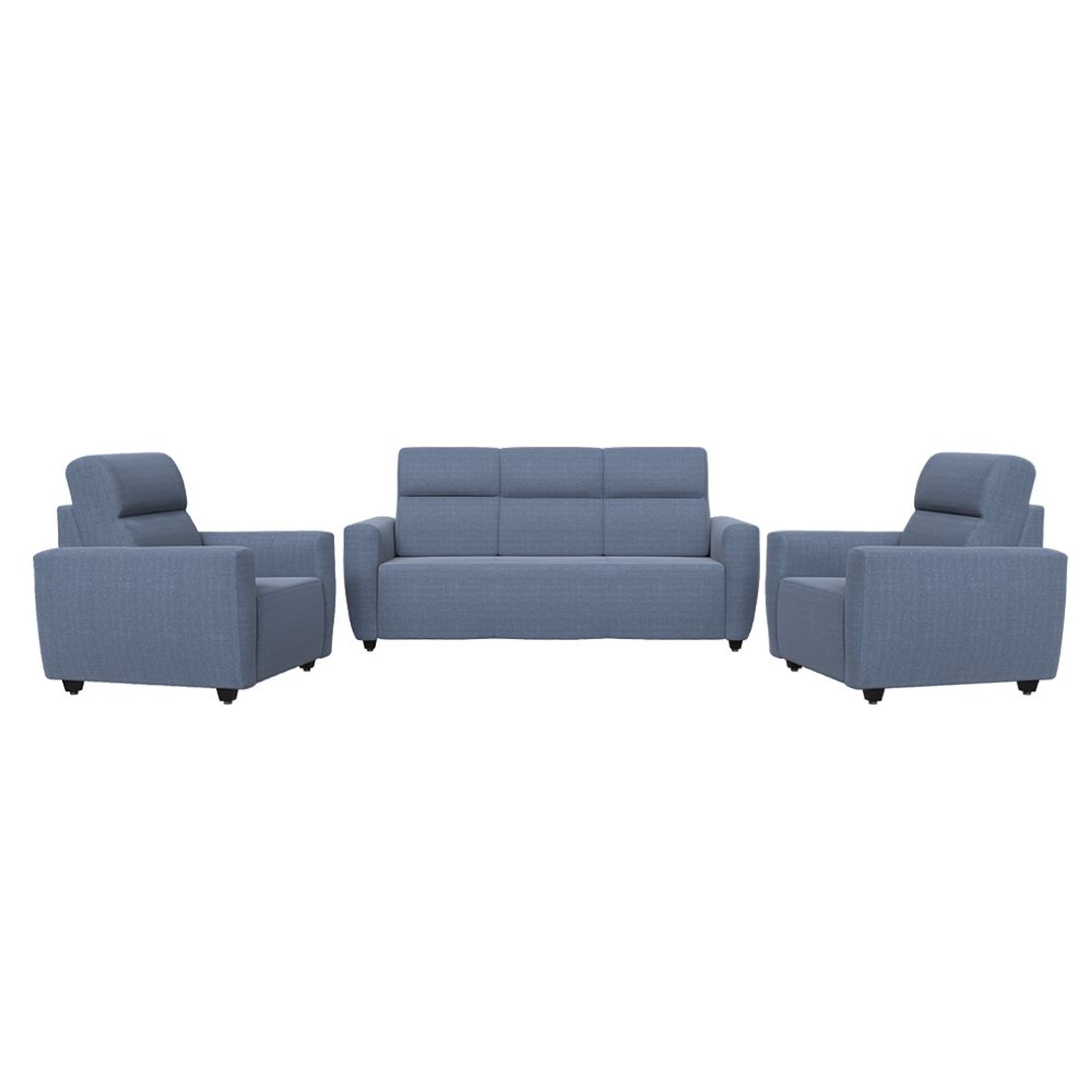 Home 28 Wakefit Belize Sofa Set (3+1+1) Regular, 3+1+1 Seater, Omega Blue