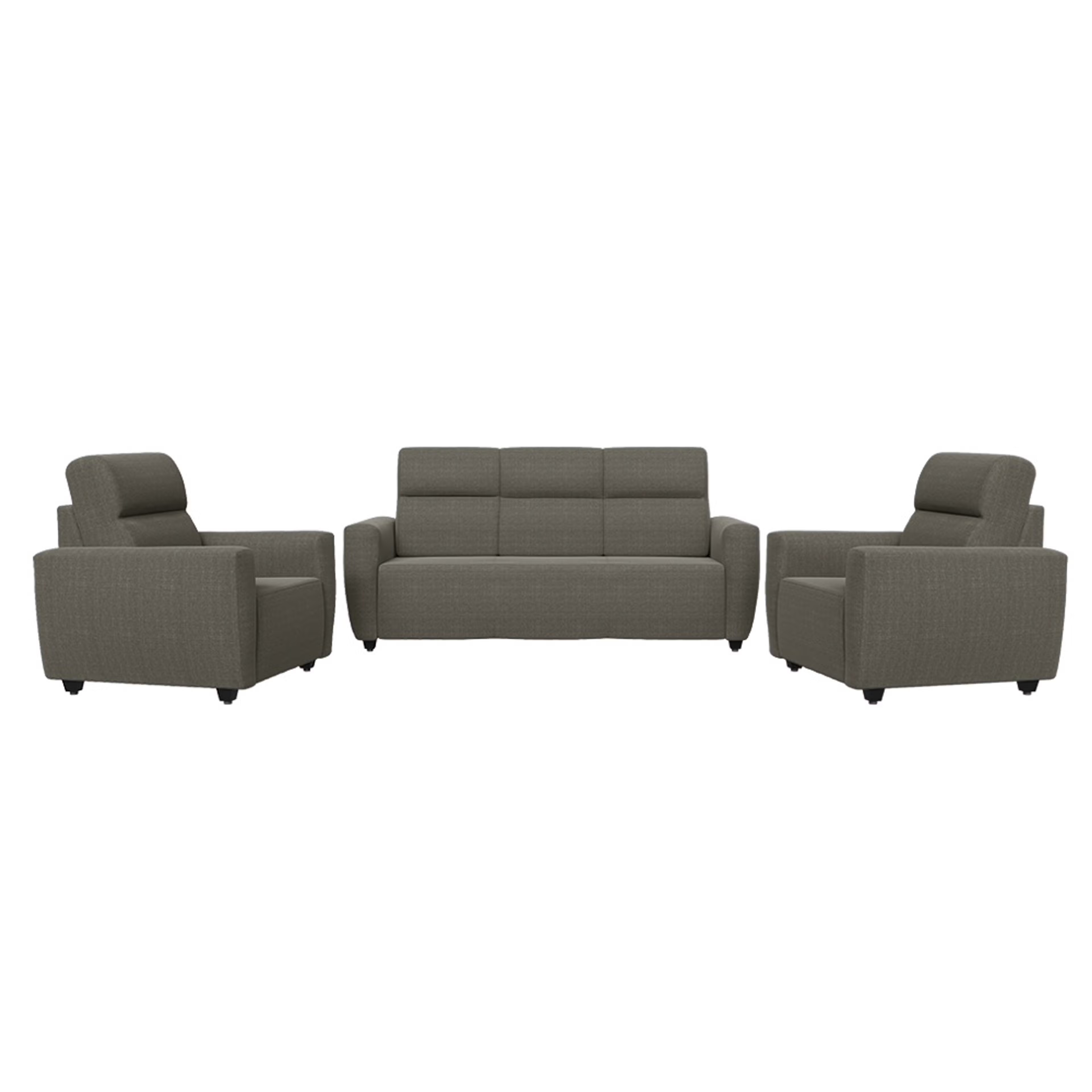 Wakefit Belize Sofa Set (3+1+1) Regular, 3+1+1 Seater, Omega Grey
