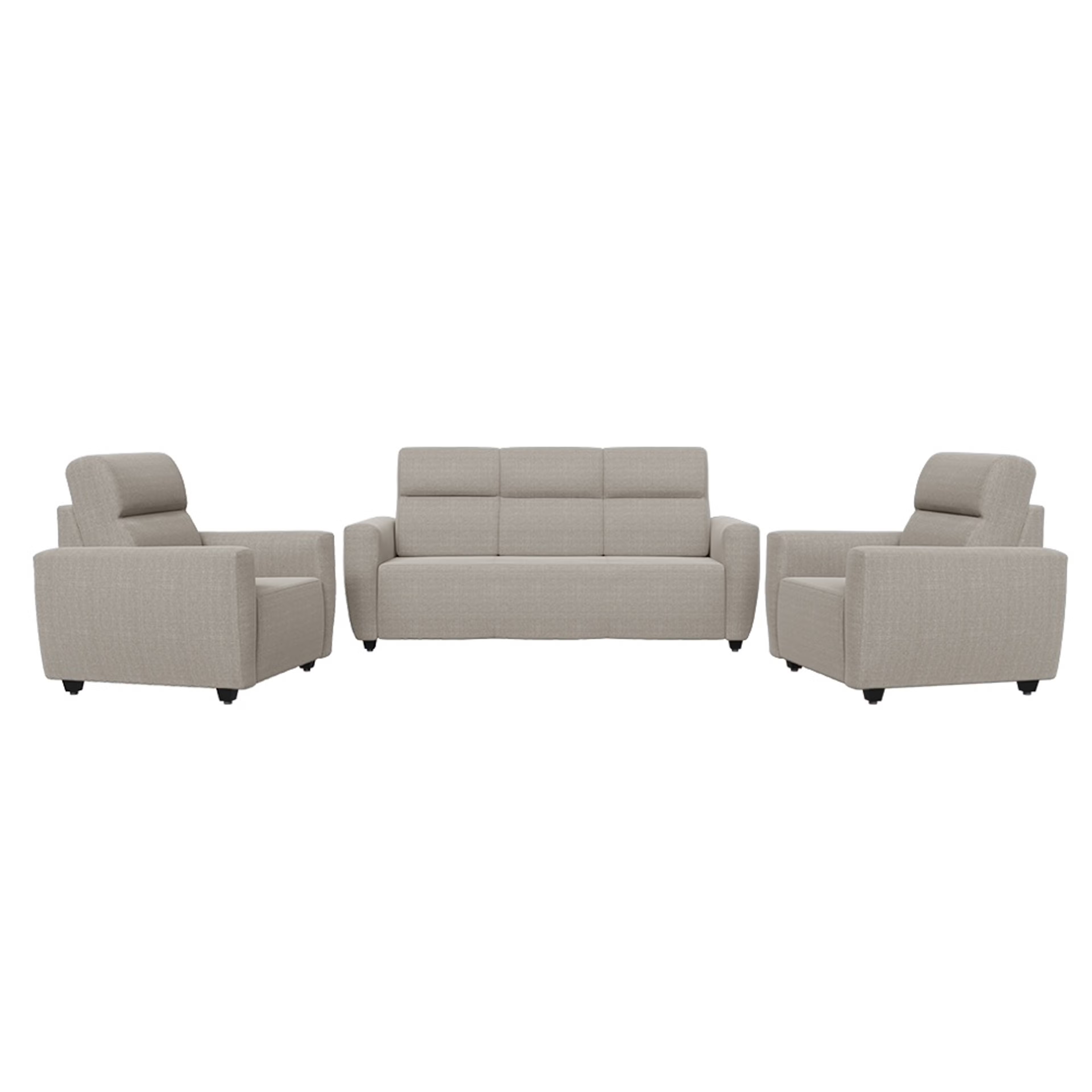 Wakefit Belize Sofa Set (3+1+1) Regular, 3+1+1 Seater, Omega Pearl