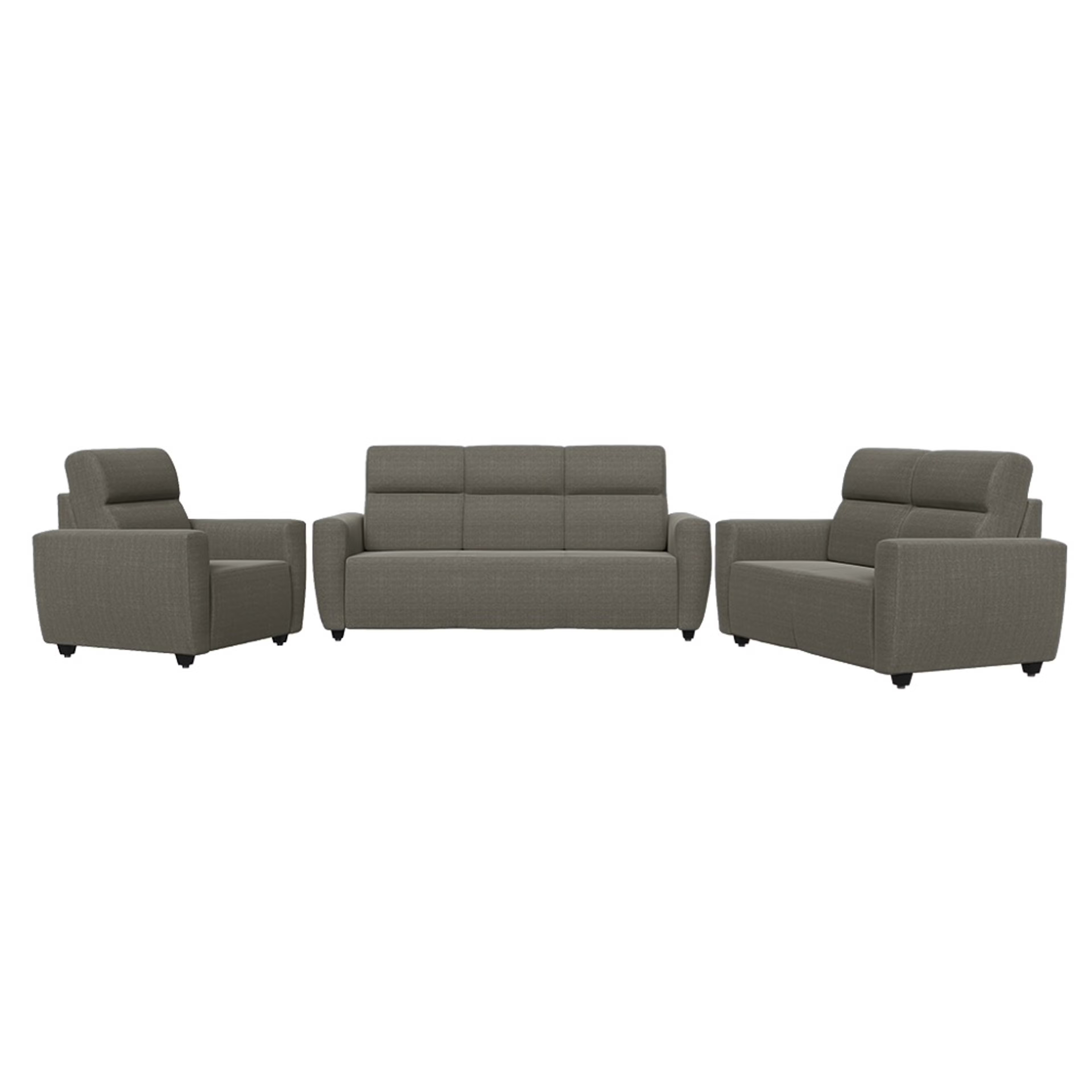 Wakefit Belize Sofa Set (3+2+1) Regular, 3+2+1 Seater, Omega Grey