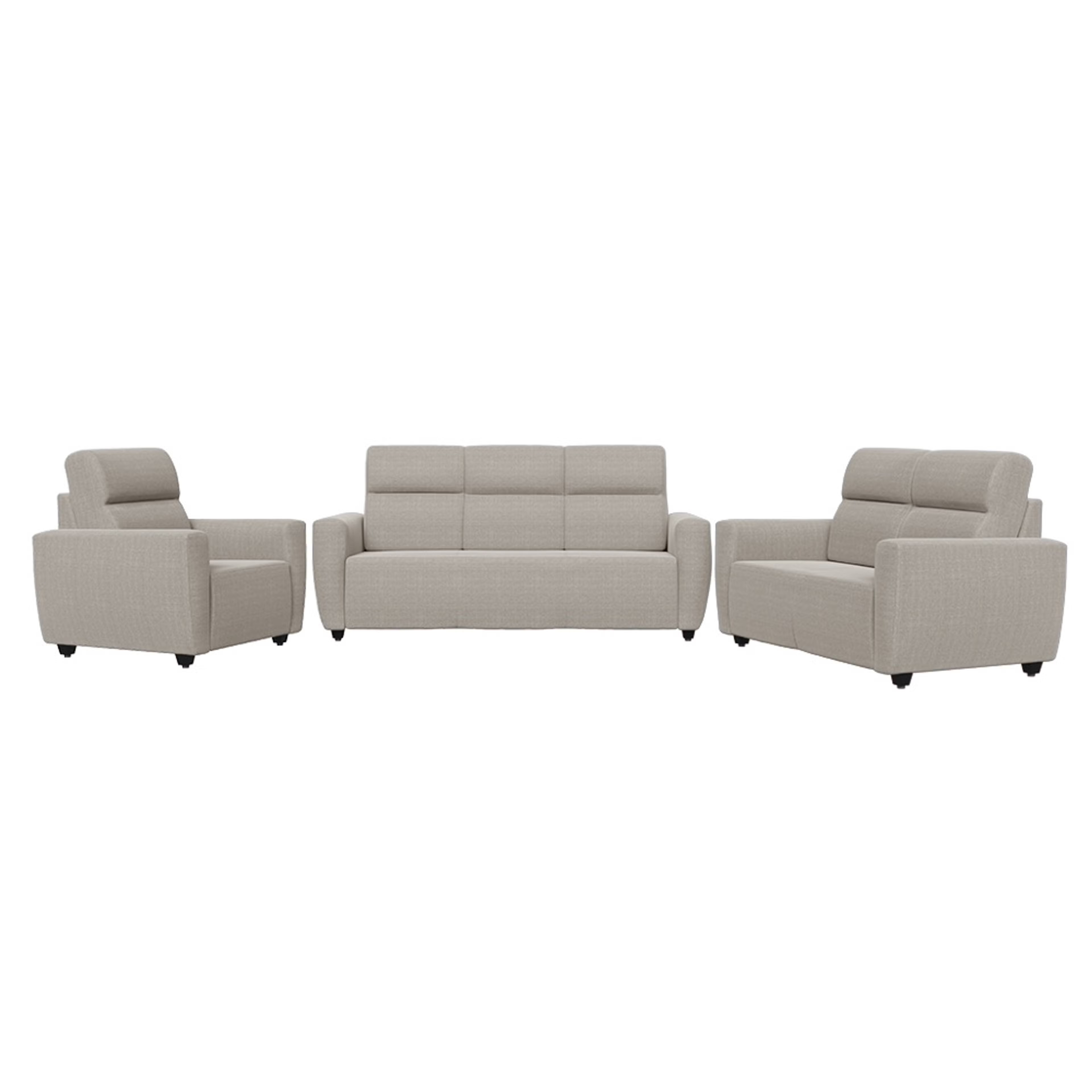 Wakefit Belize Sofa Set (3+2+1) Regular, 3+2+1 Seater, Omega Pearl