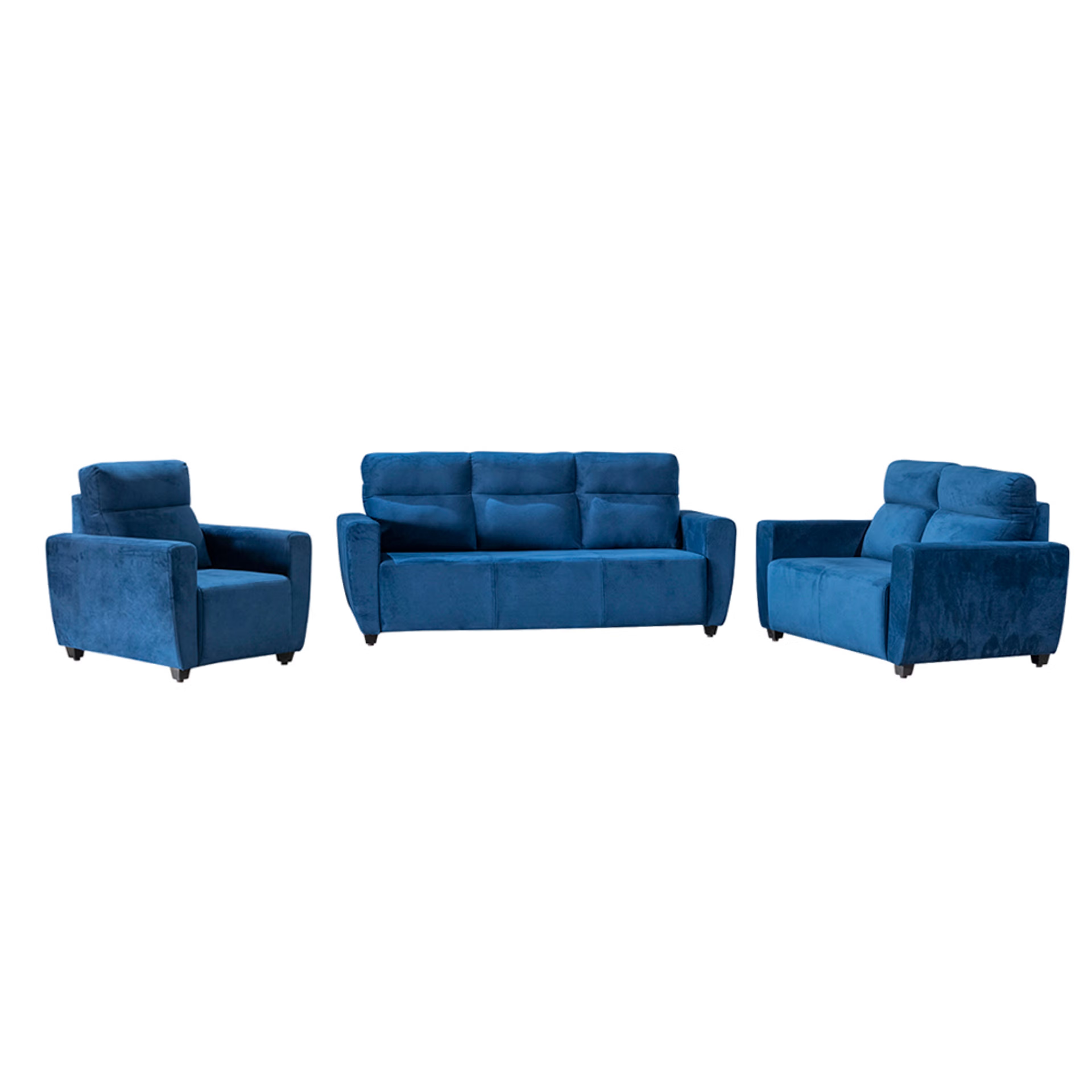 Wakefit Belize Sofa Set (3+2+1) Regular, 3+2+1 Seater, Blue