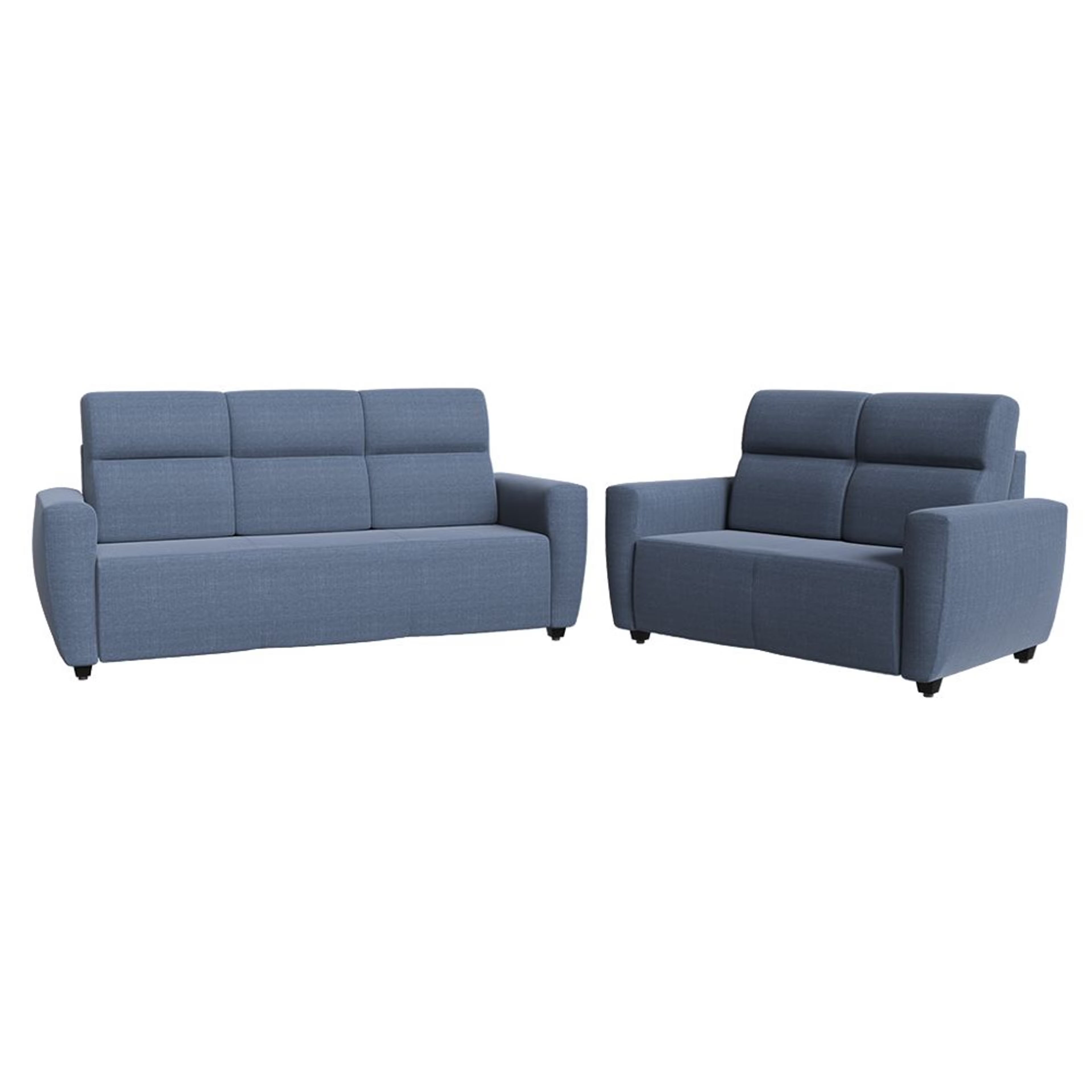 Wakefit Belize Sofa Set (3+2) Regular, 3+2 Seater, Omega Blue