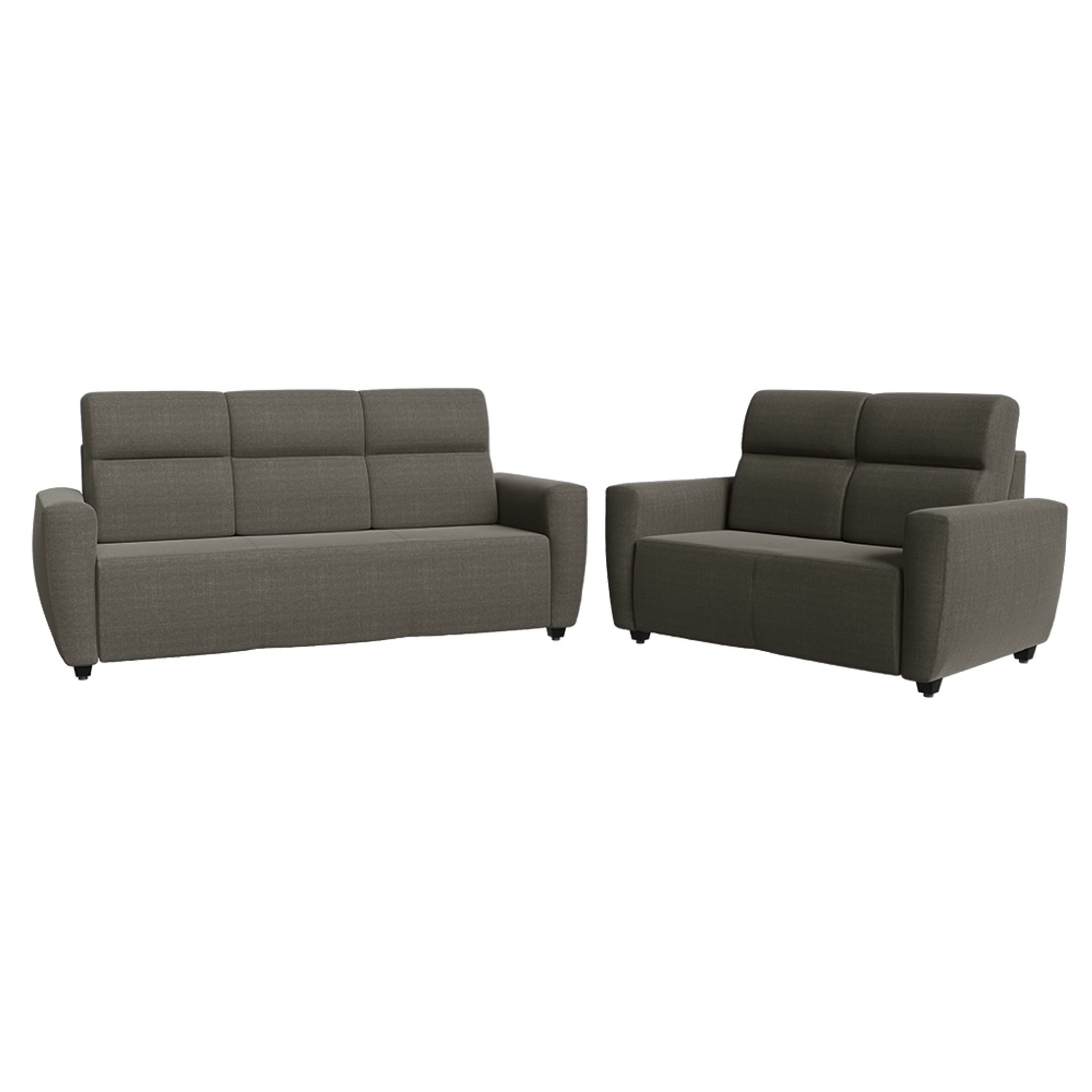 Wakefit Belize Sofa Set (3+2) Regular, 3+2 Seater, Omega Grey