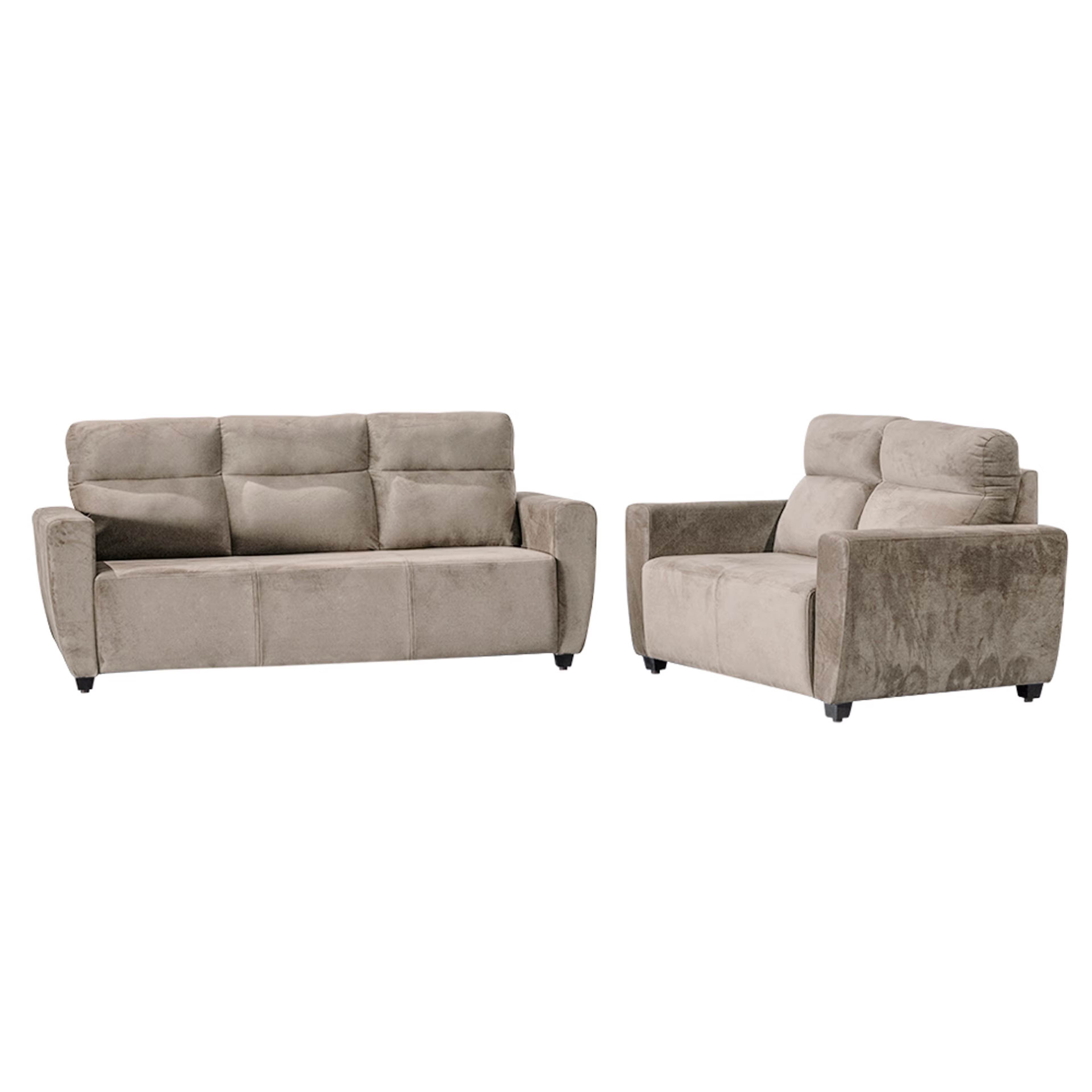 Home 43 Wakefit Belize Sofa Set (3+2) Regular, 3+2 Seater, Stone