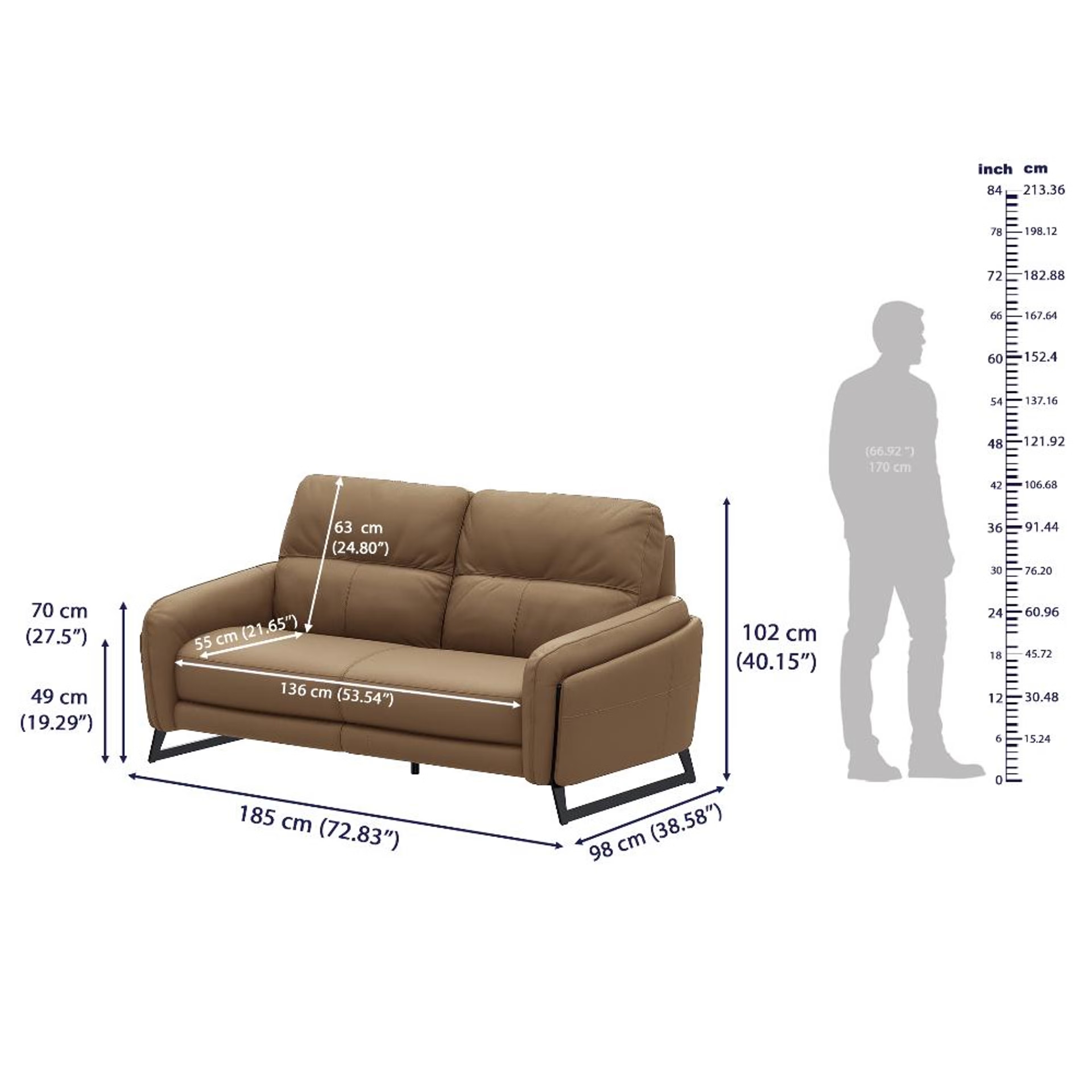 Wakefit Todi Sofa Without Motion Set (2+1+1) Seater Regular, Without Motion, 2+1+1, Cappuccino 8 Wakefit Todi Sofa Without Motion Set (2+1+1) Seater Regular, Without Motion, 2+1+1, Cappuccino