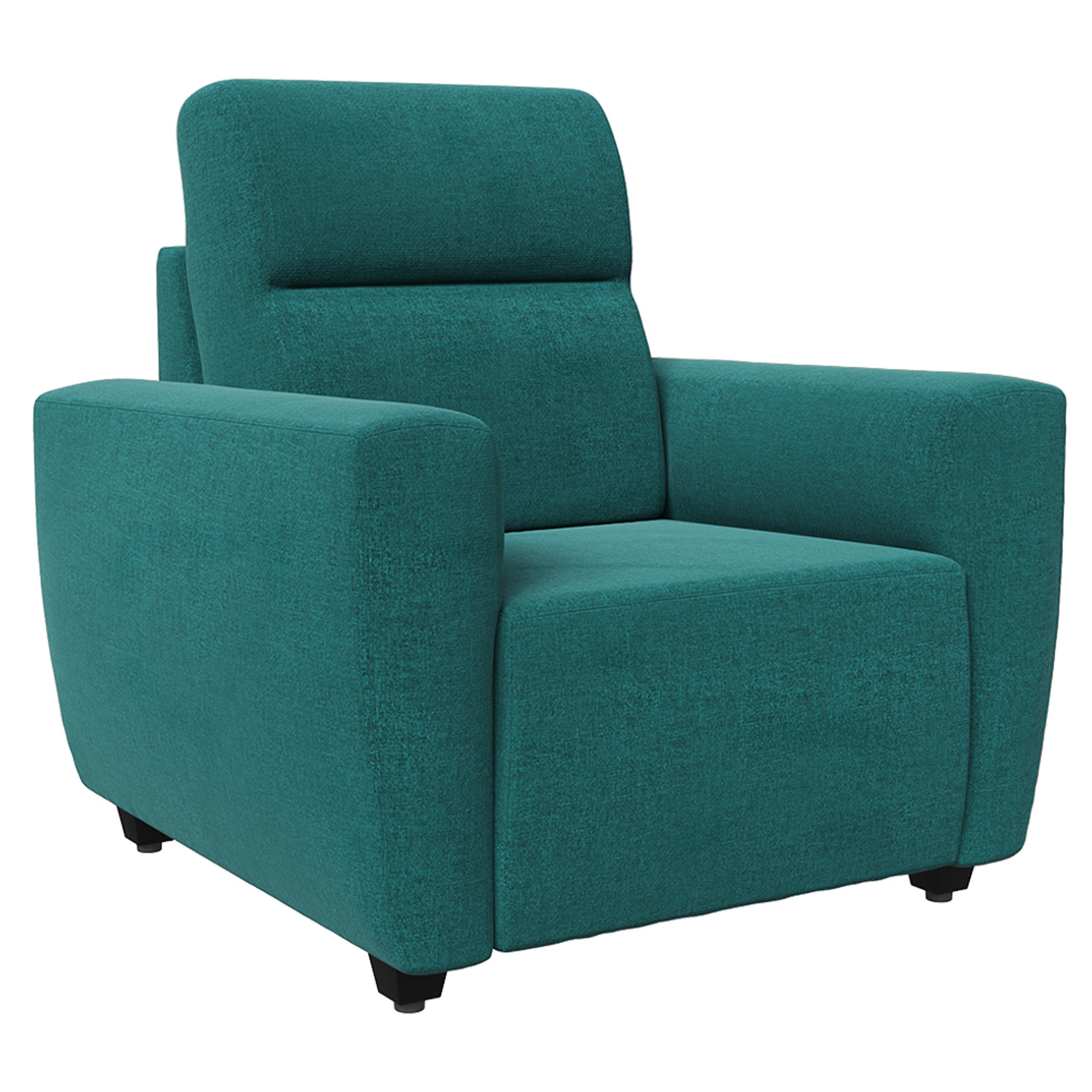 Home 27 Wakefit Belize sofa - Single seater Reflection Aqua blue Regular, One Seater, Aqua Blue