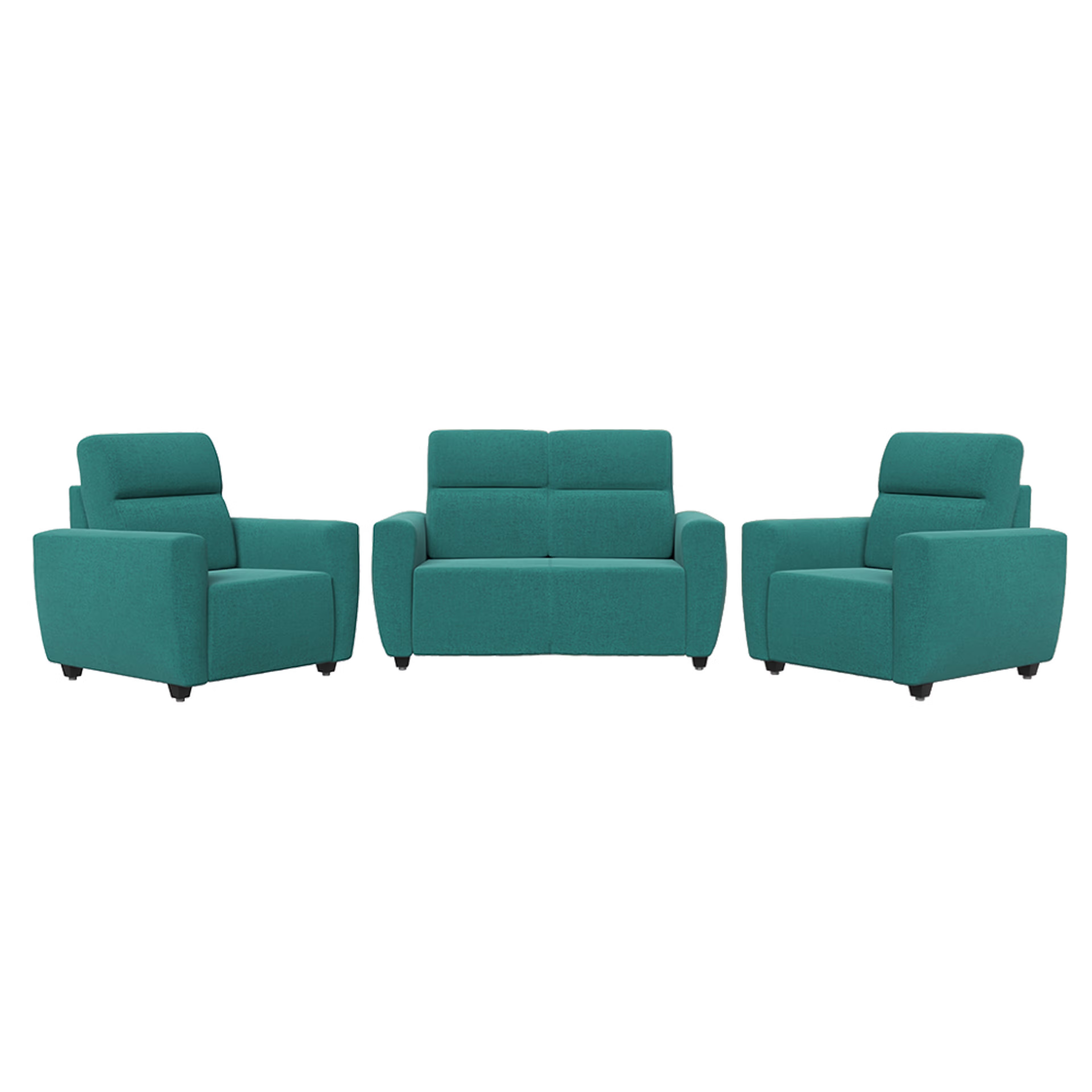 Wakefit Belize sofa set- (2+1+1) - Reflection Aqua Blue Regular, 2+1+1 Seater, Aqua Blue