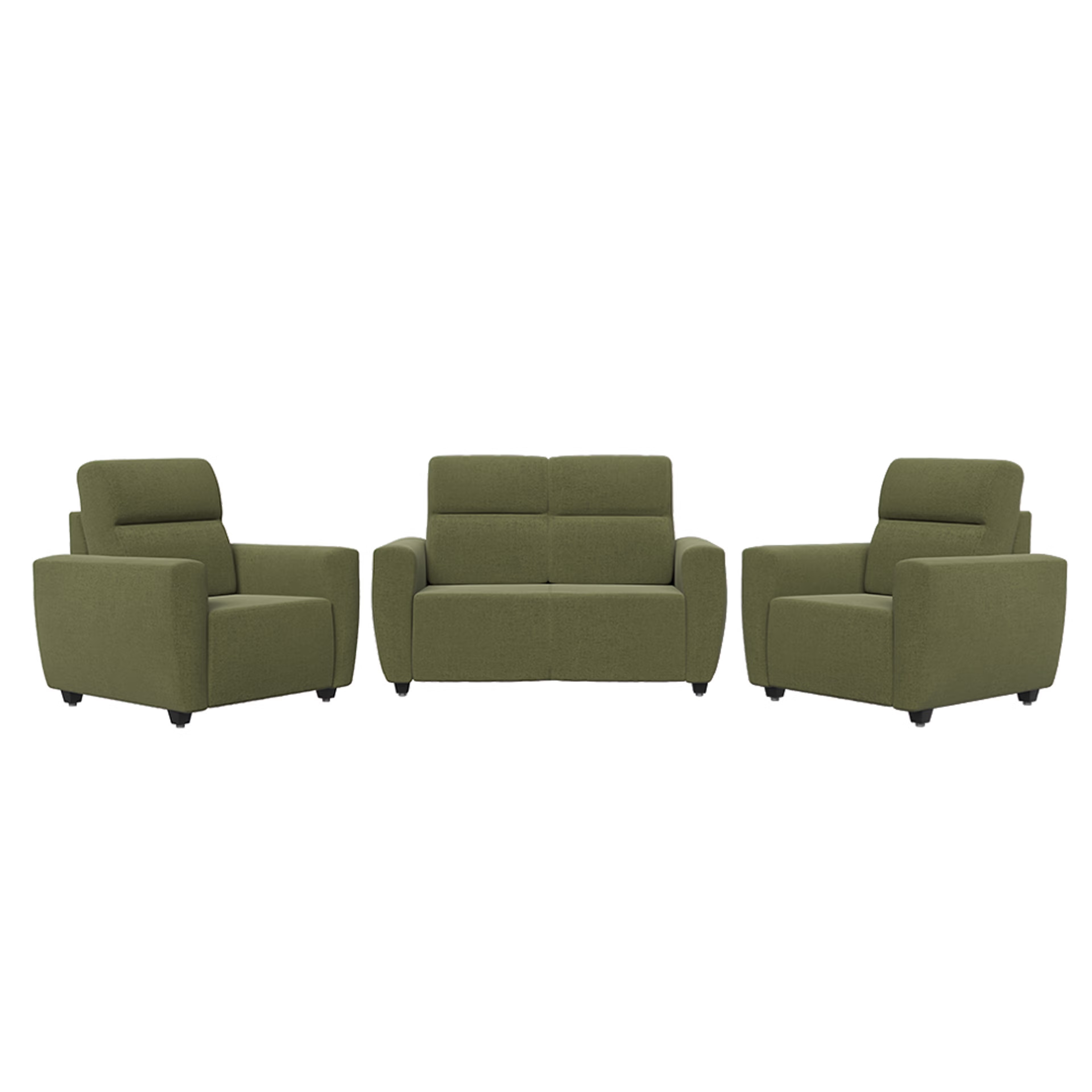 Wakefit Belize sofa set- (2+1+1) - Reflection Green Regular, 2+1+1 Seater, Green