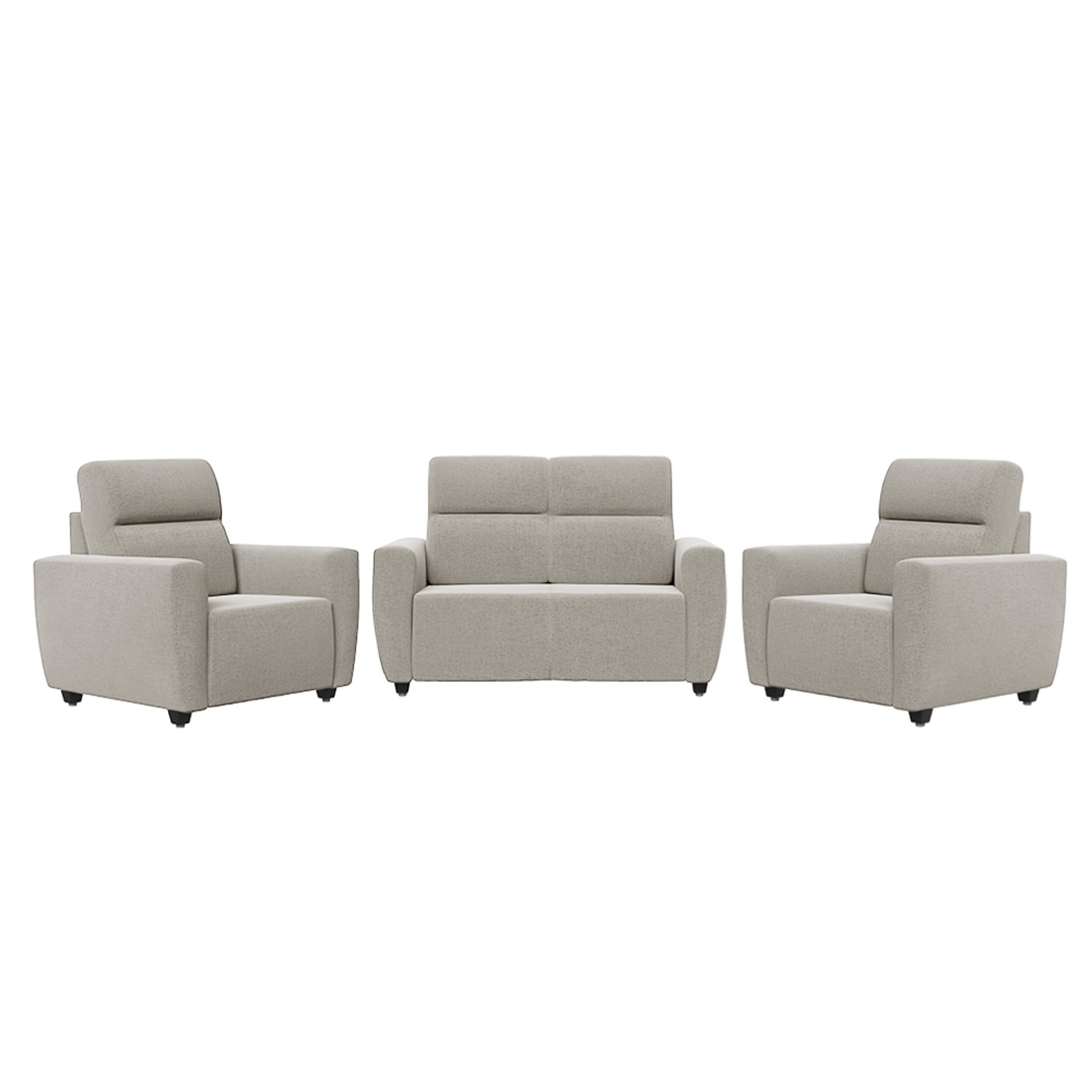 Wakefit Belize sofa set- (2+1+1) - Reflection White Regular, 2+1+1 Seater, White