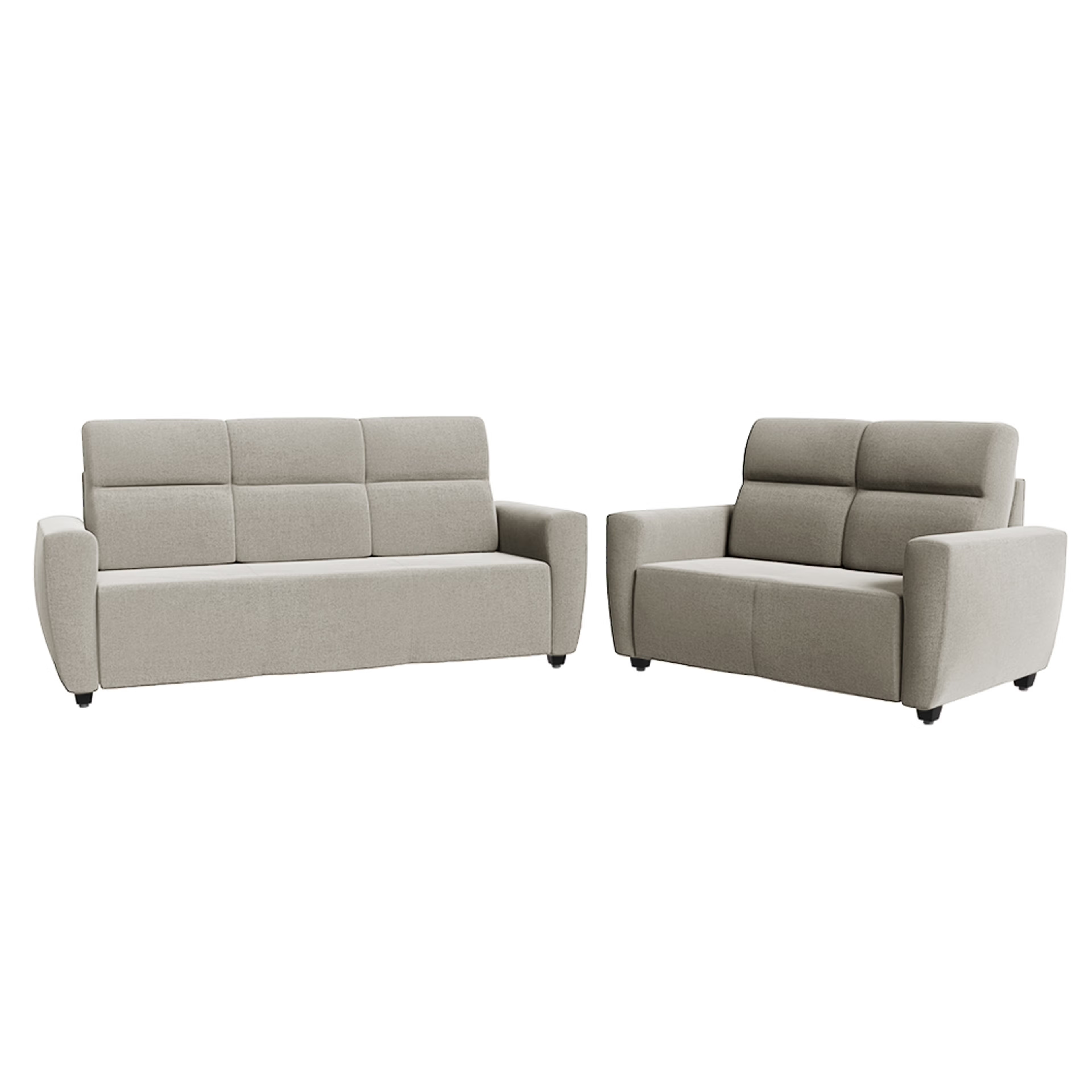 Wakefit Belize sofa set- (3+2) - Reflection White Regular, 3+2 Seater, White