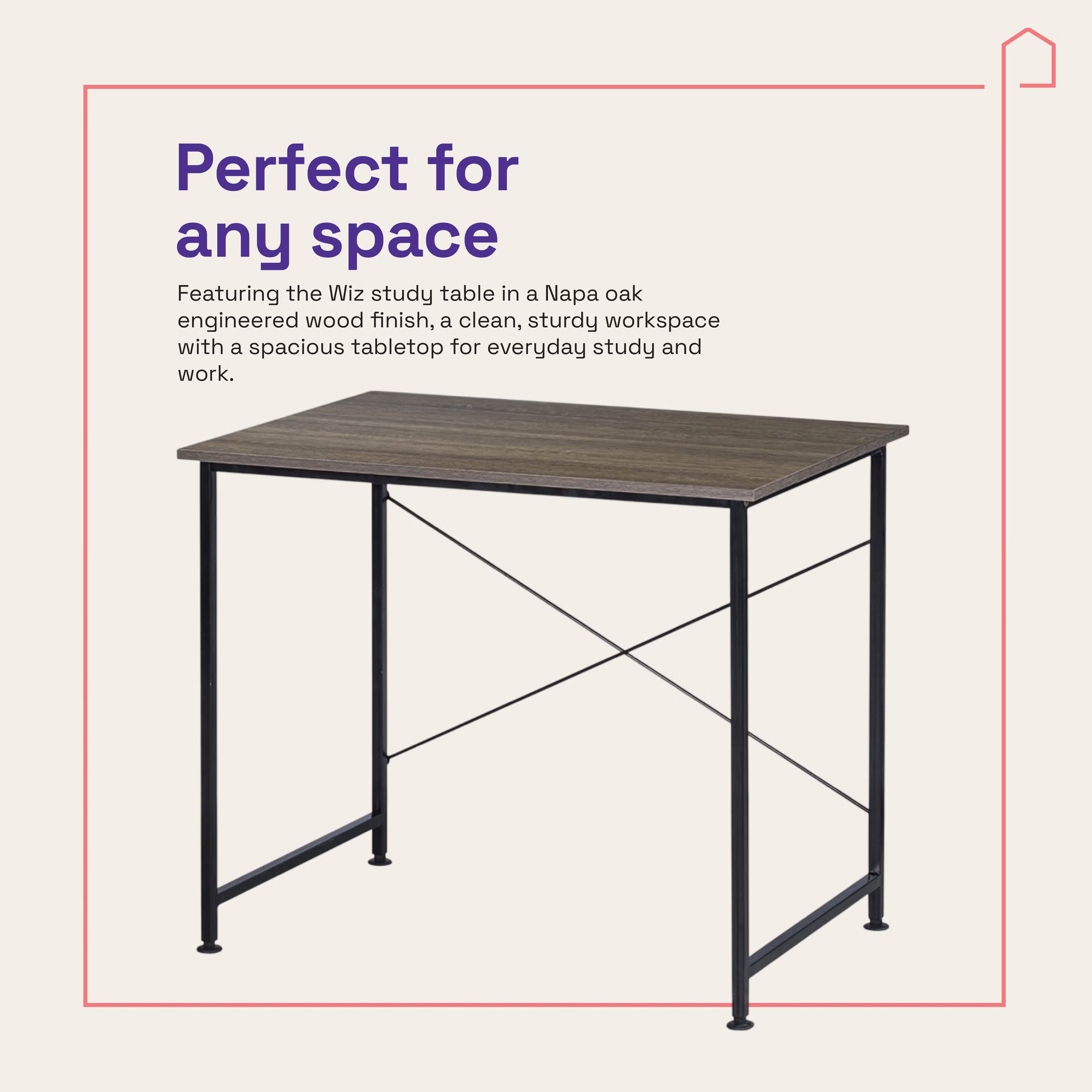 Wakefit Wiz Study Table - Napa Oak Napa Oak 4 Wakefit Wiz Study Table - Napa Oak Napa Oak