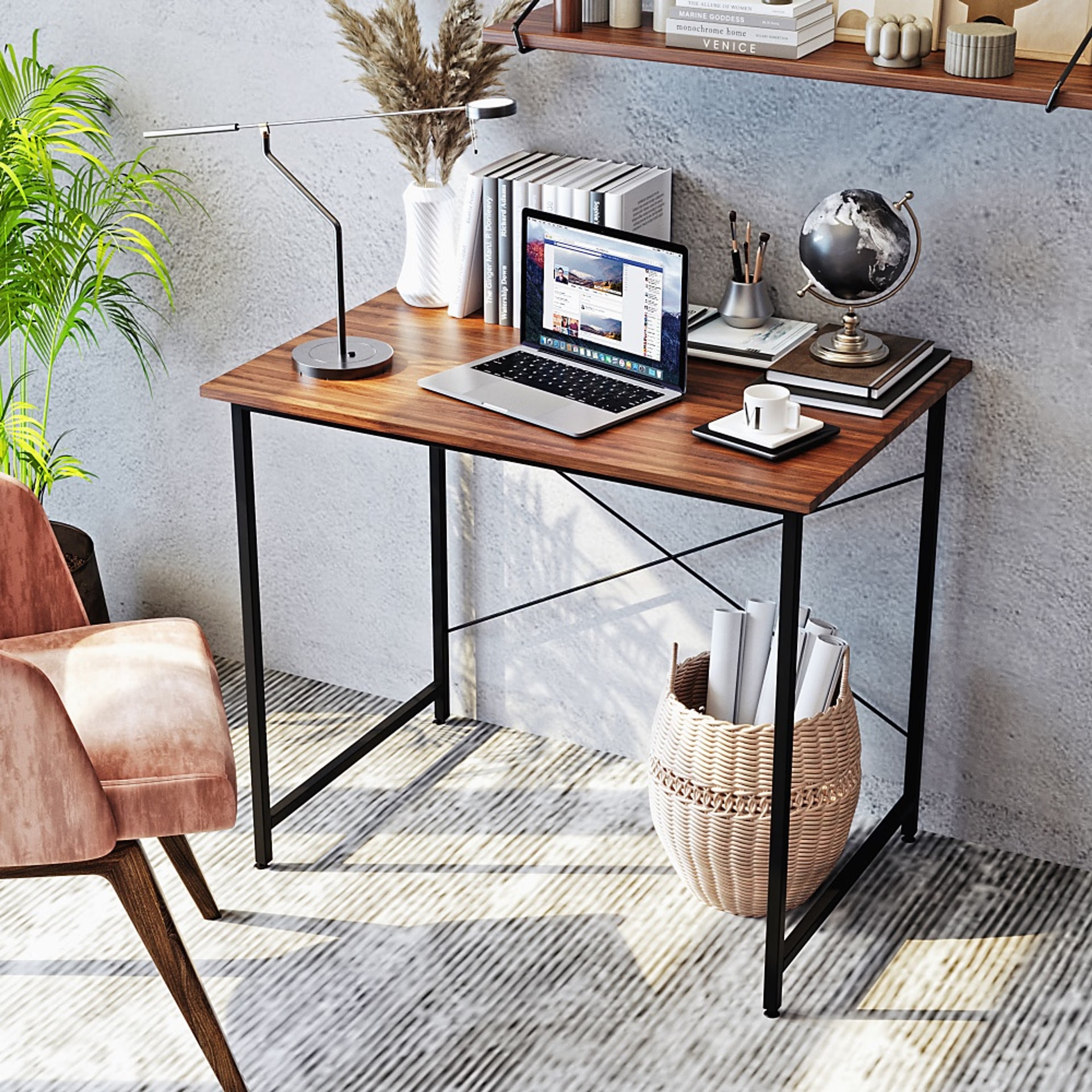 Home 45 Wakefit Wiz Study Table - Columbian Walnut Columbian Walnut