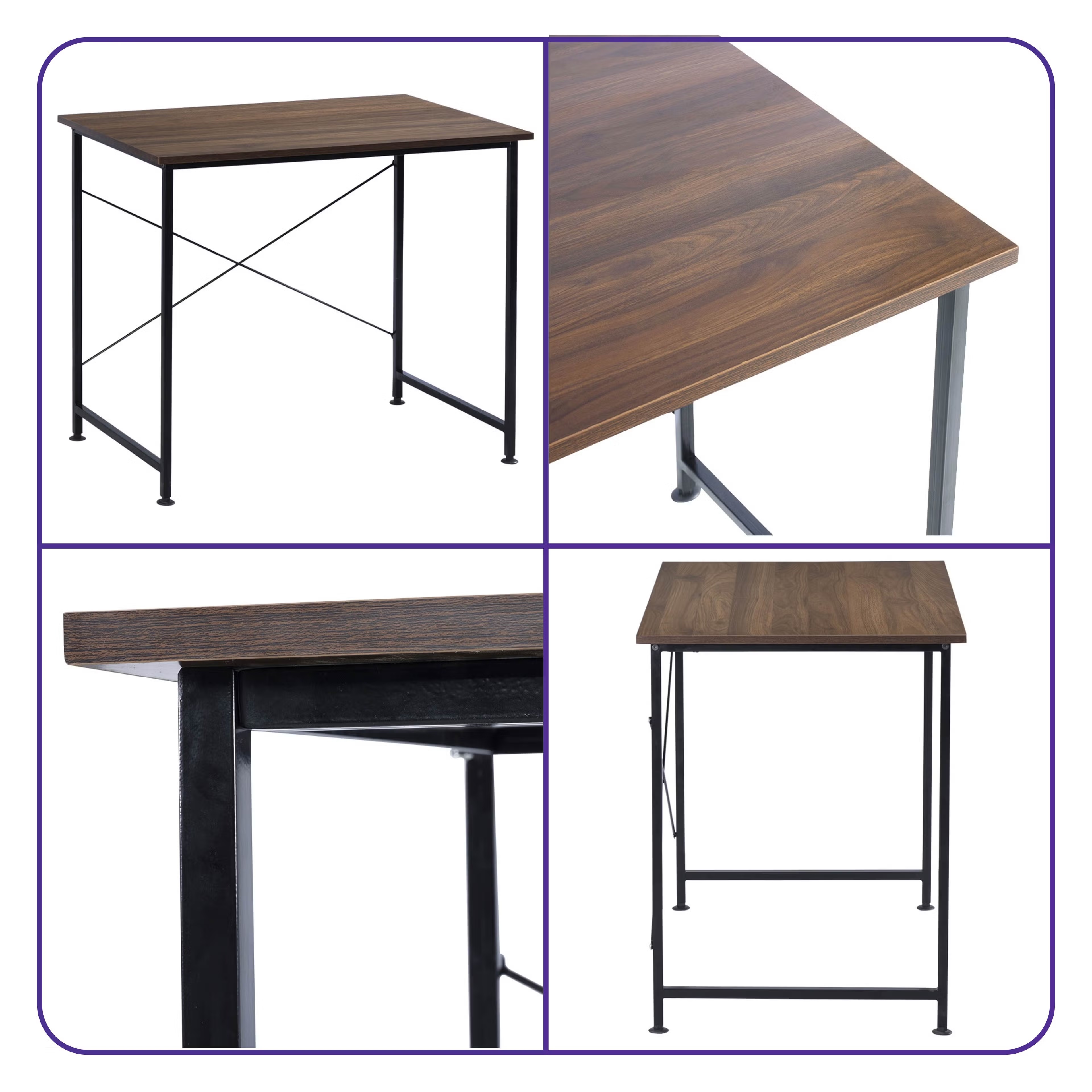 Home 47 Wakefit Wiz Study Table - Columbian Walnut Columbian Walnut