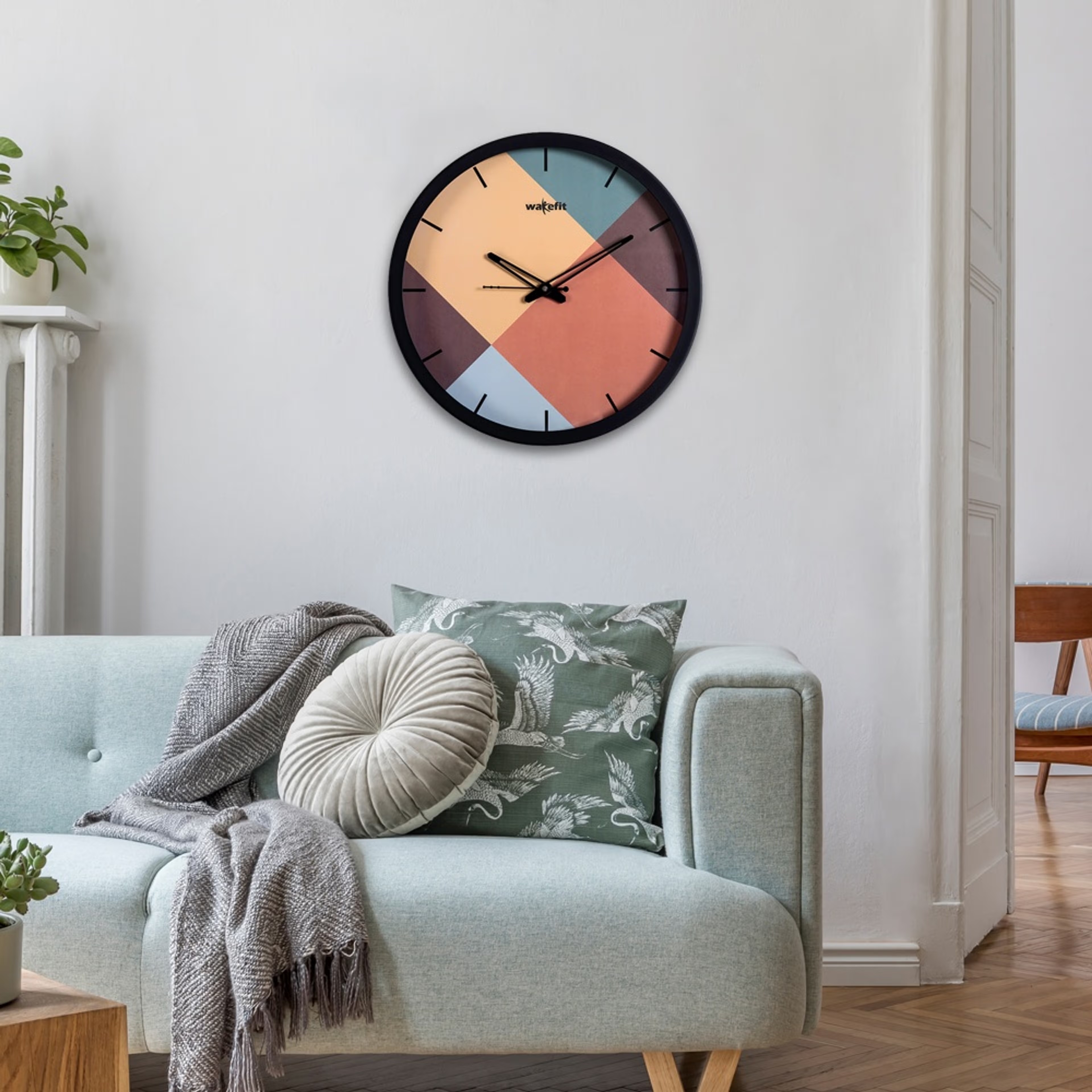 Plastic Analog Wall Clock Medium | 12 Inch | Laser Cut Abstract Home Decor & Gifting Option | For Living Room Study Bedroom & Office Decor | Kaledioscope Wall Clock Multicolor, 12 Inches