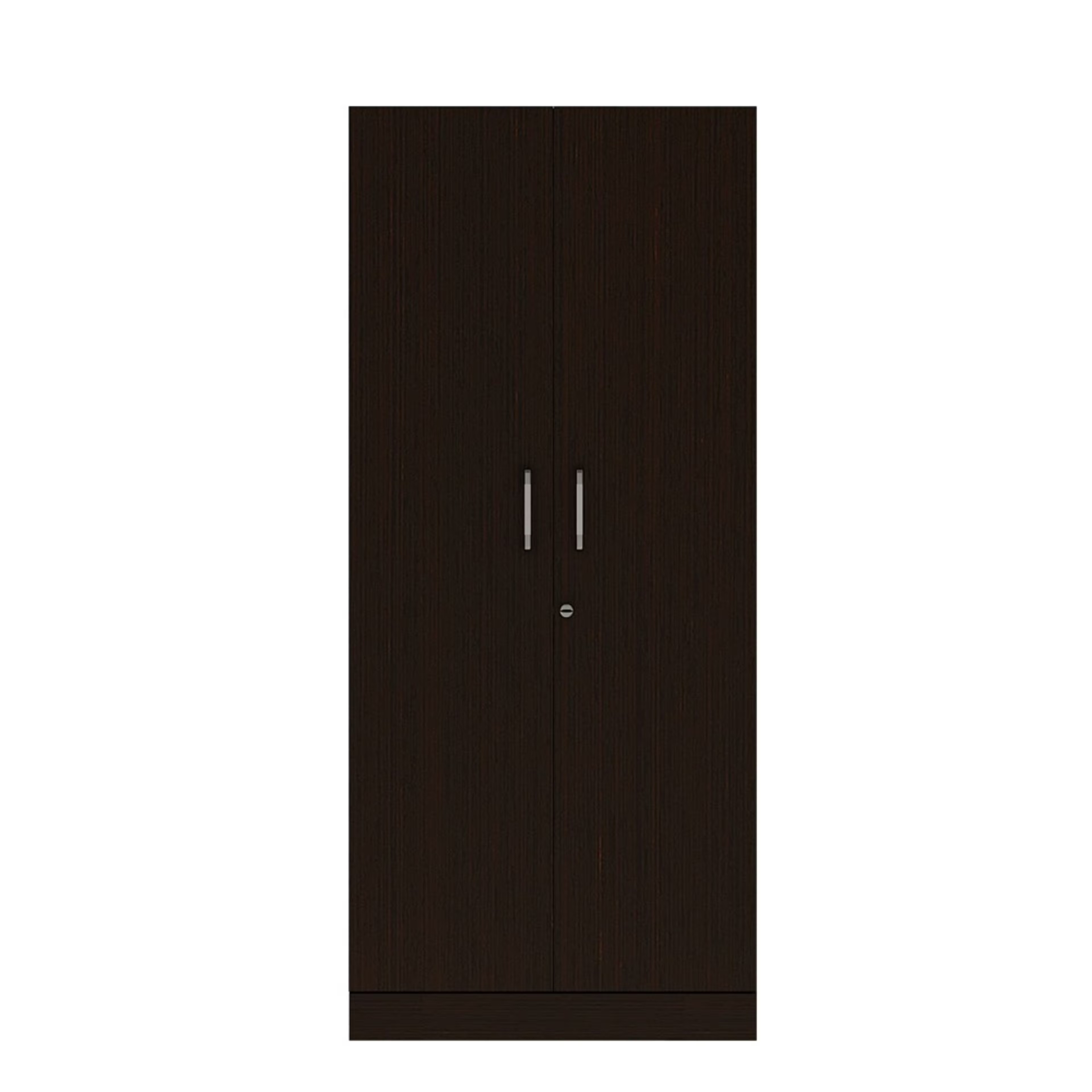 Home 34 Gingham 2 Door Wardrobe with Drawer and 1 Hanging Space Without Mirror & Loft |(Wenge) 2 Door, With Drawer, Without Mirror, Without Loft, 1 Hanging Area, Wenge