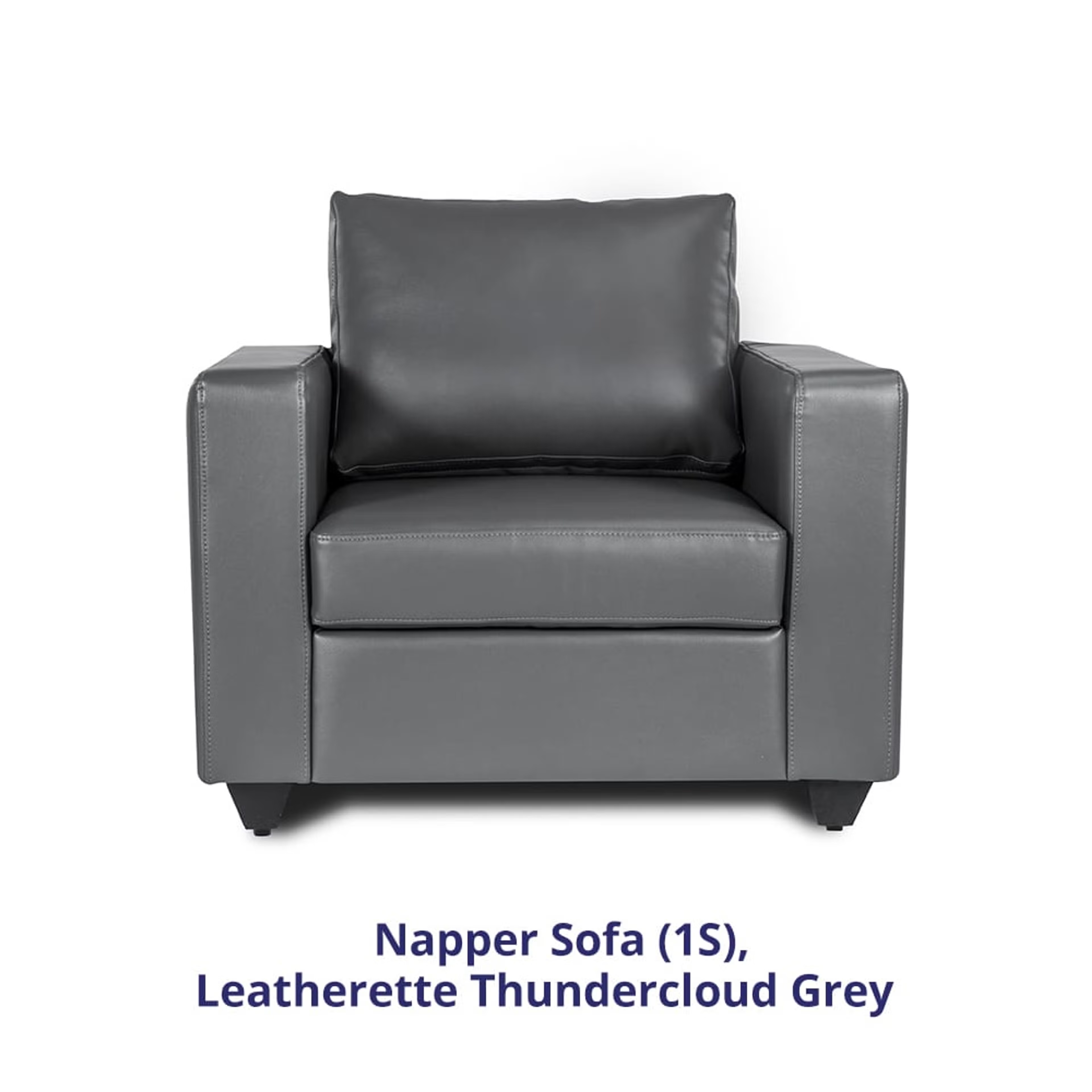 Home 26 Wakefit Napper Sofa - Single Seater Regular, Without Storage, 1, Thundercloud