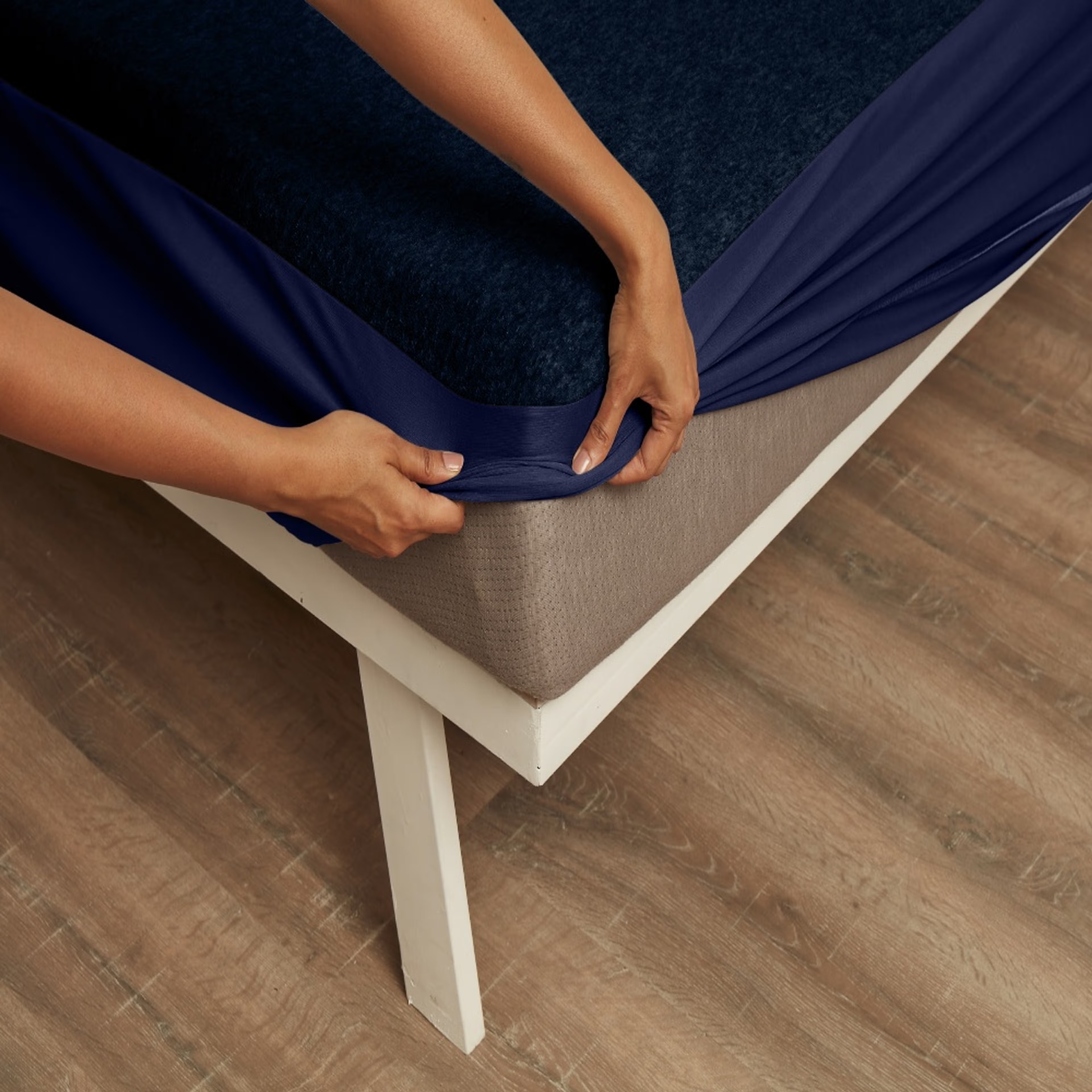 Home 25 Water Proof Terry Cotton Feel Mattress Protector | Blue | Machine Washable | Super Soft Single - 75" x 36\