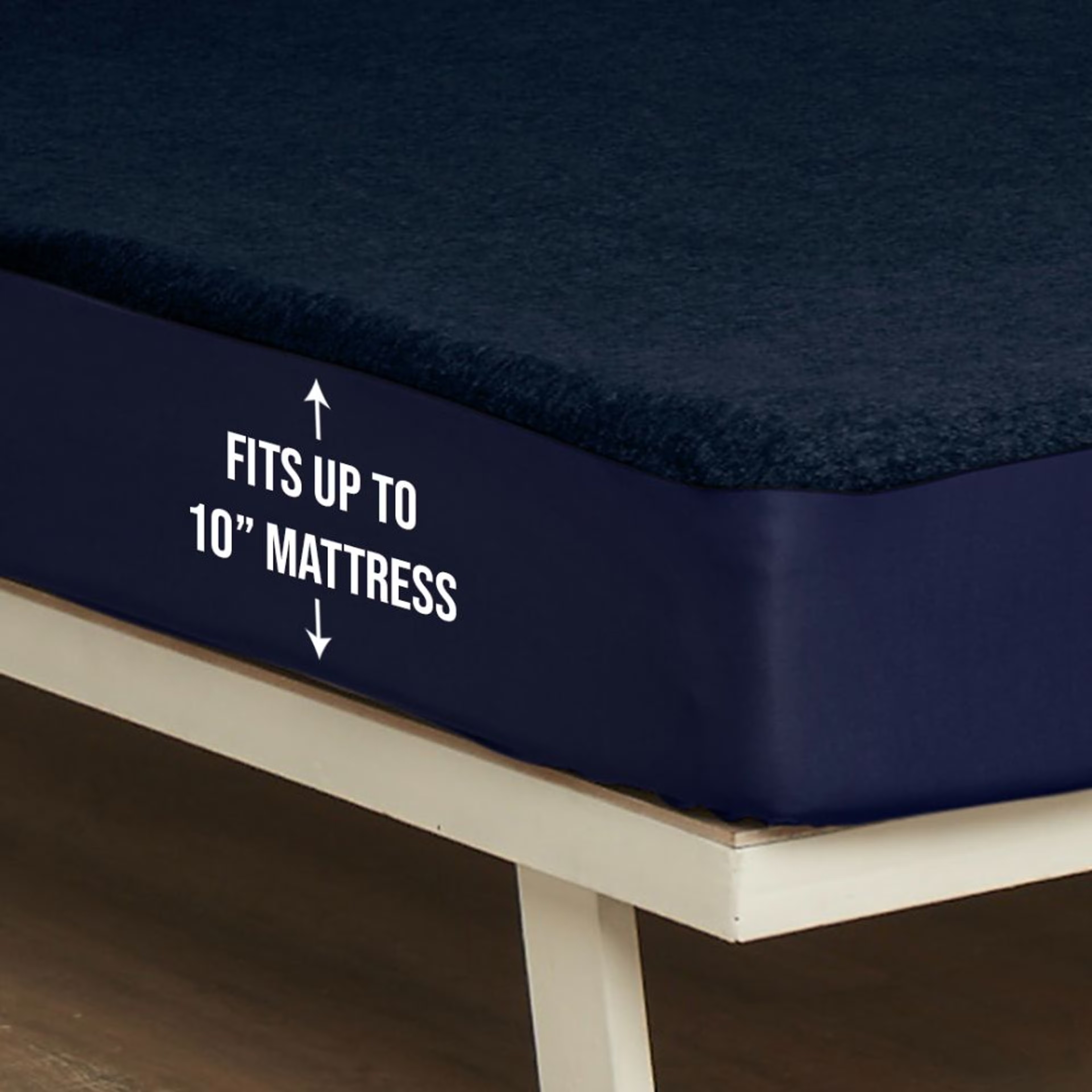 Home 27 Water Proof Terry Cotton Feel Mattress Protector | Blue | Machine Washable | Super Soft Single - 75" x 36\