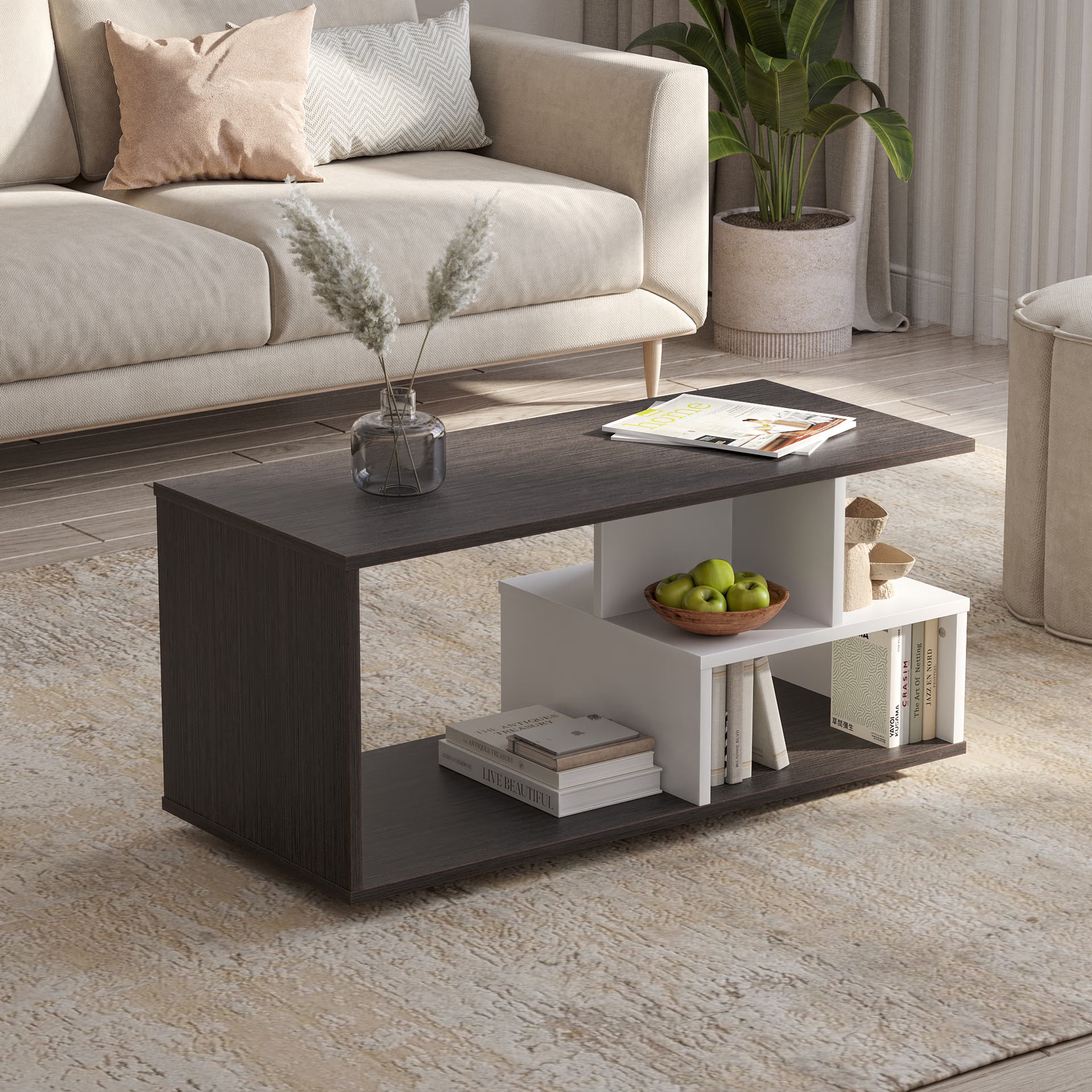 Tazza Coffee Table - Wenge Color, Engineered Wood Wenge