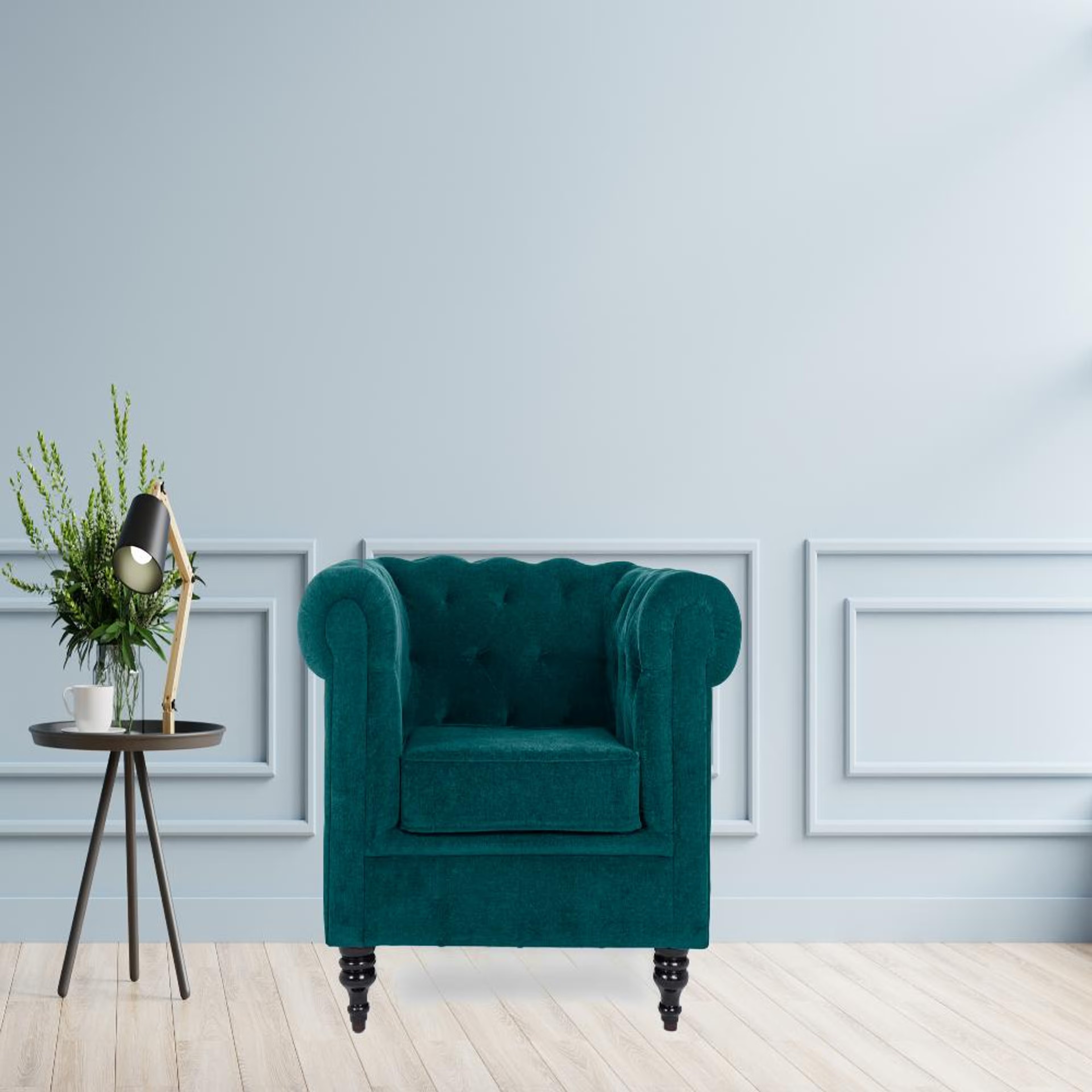 Wakefit Havana Sofa - Single Seater Malibu Green 1 Seater, Malibu Green