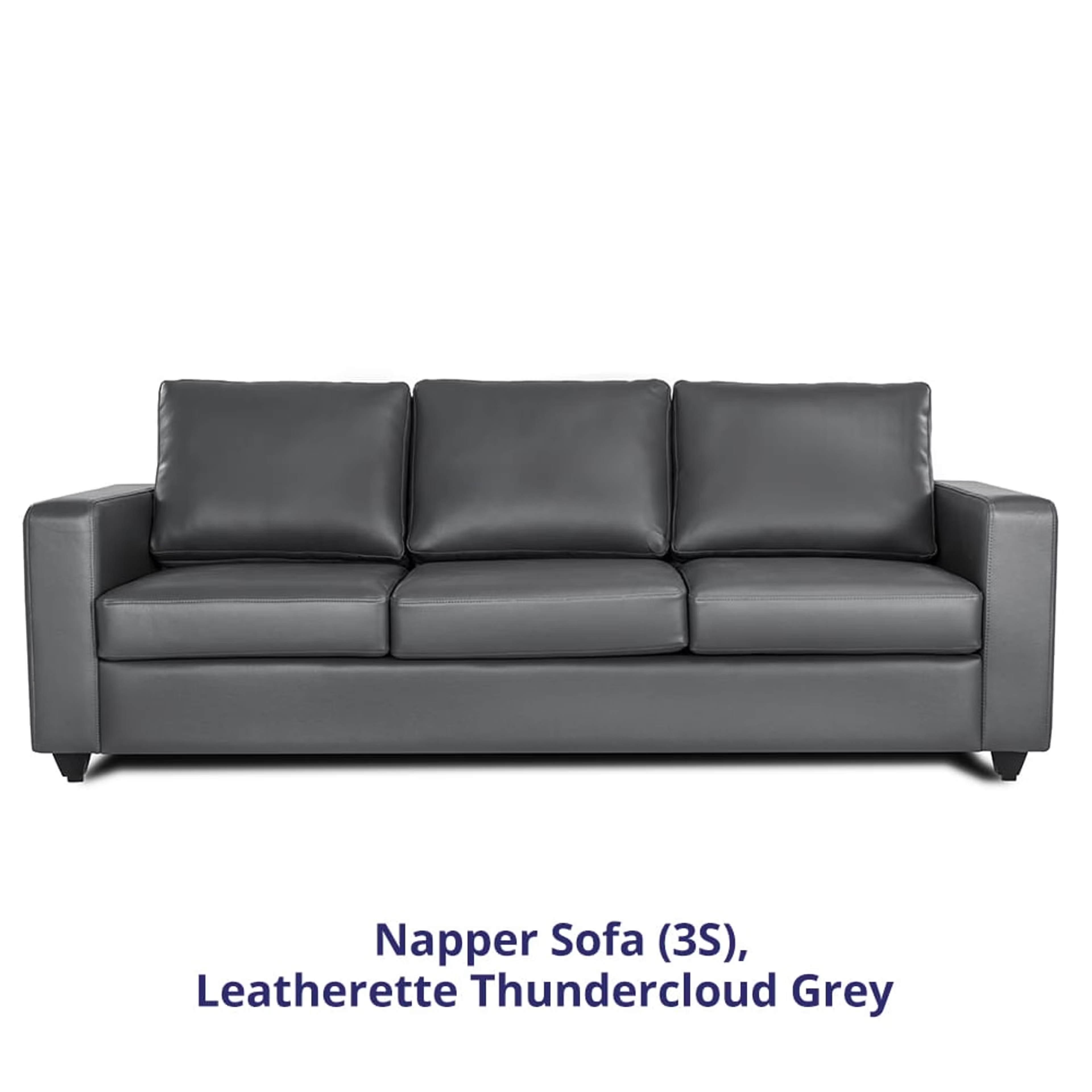 Wakefit Napper Sofa Set (3+2+1) Regular, Without Storage, 3+2+1, Thundercloud