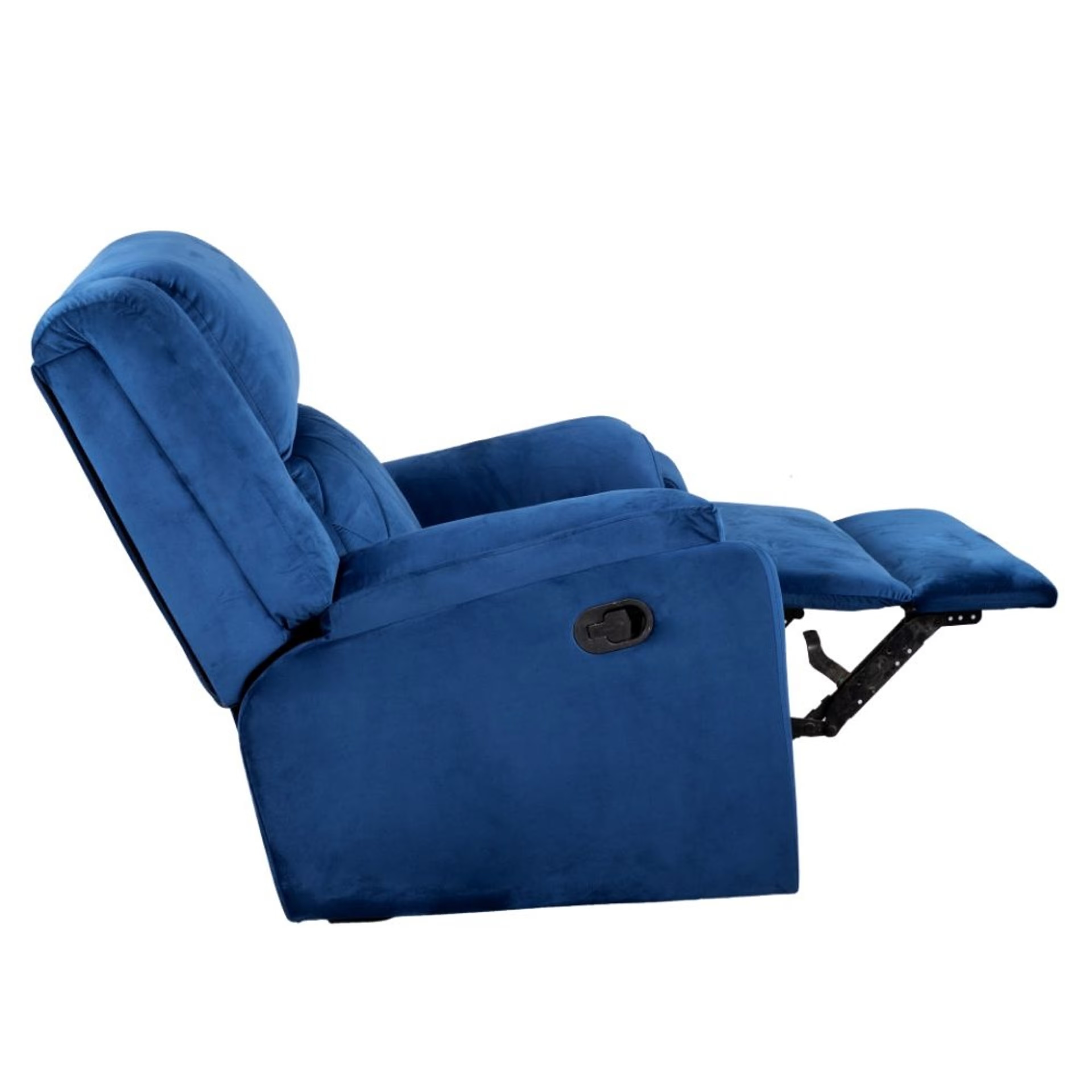 Wakefit Empress Recliner - 1 Seater - Velvet Blue Manual, Regular, 1 Seater, Blue