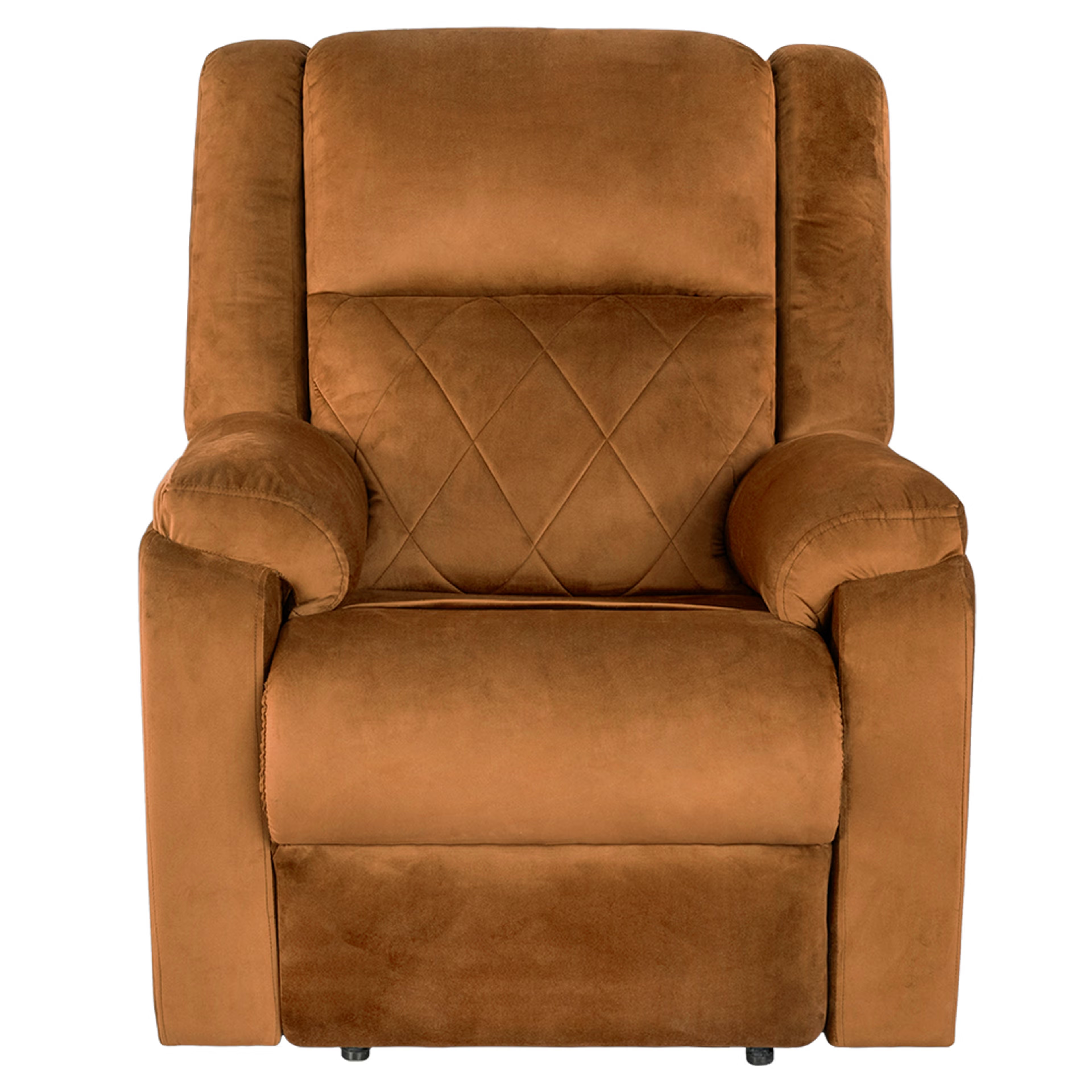 Wakefit Empress Recliner - 1 Seater - Velvet Amber Manual, Regular, 1 Seater, Amber