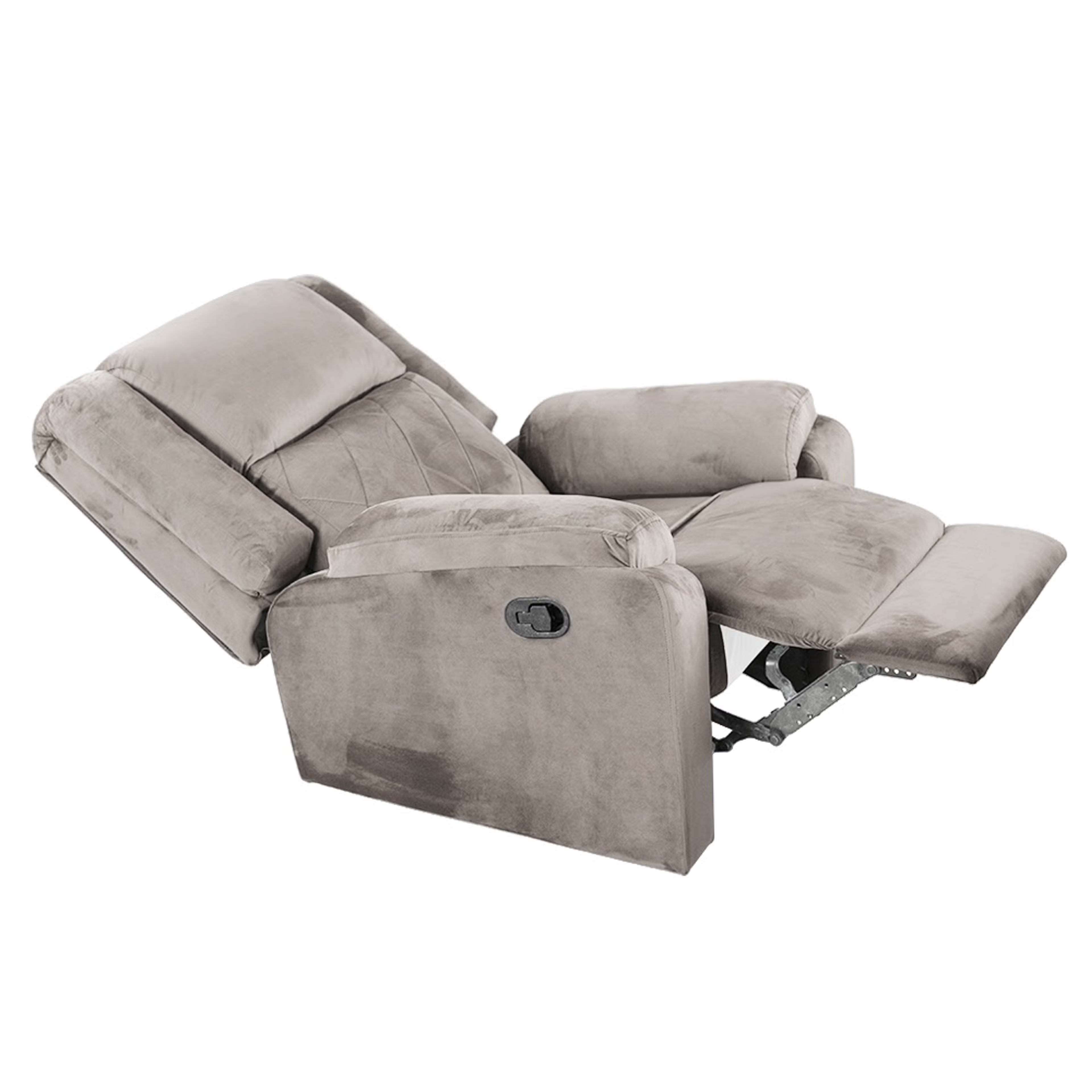 Wakefit Empress Recliner - 1 Seater - Velvet Stone Manual, Regular, 1 Seater, Stone