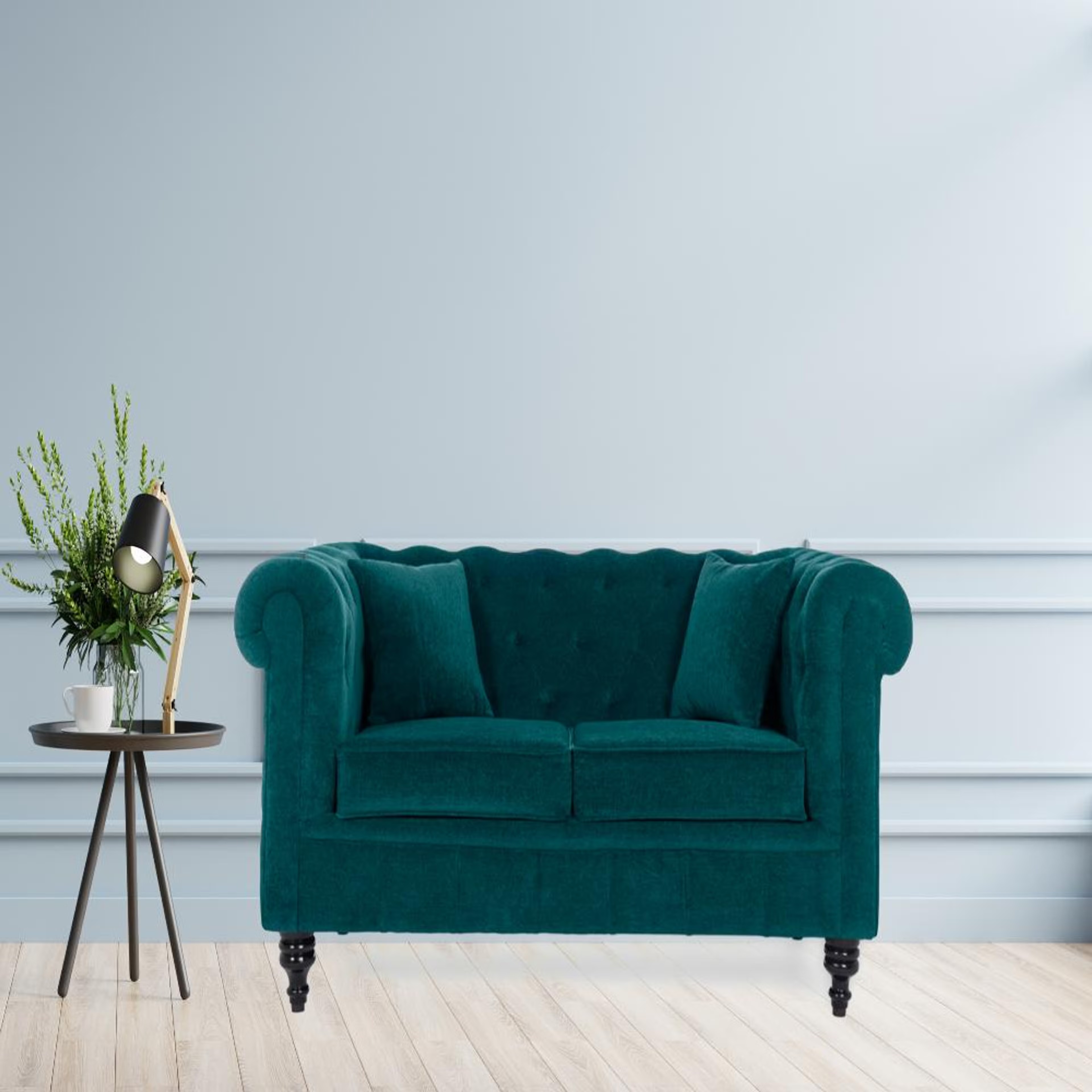 Wakefit Havana Sofa - Two Seater Malibu Green 2 Seater, Malibu Green