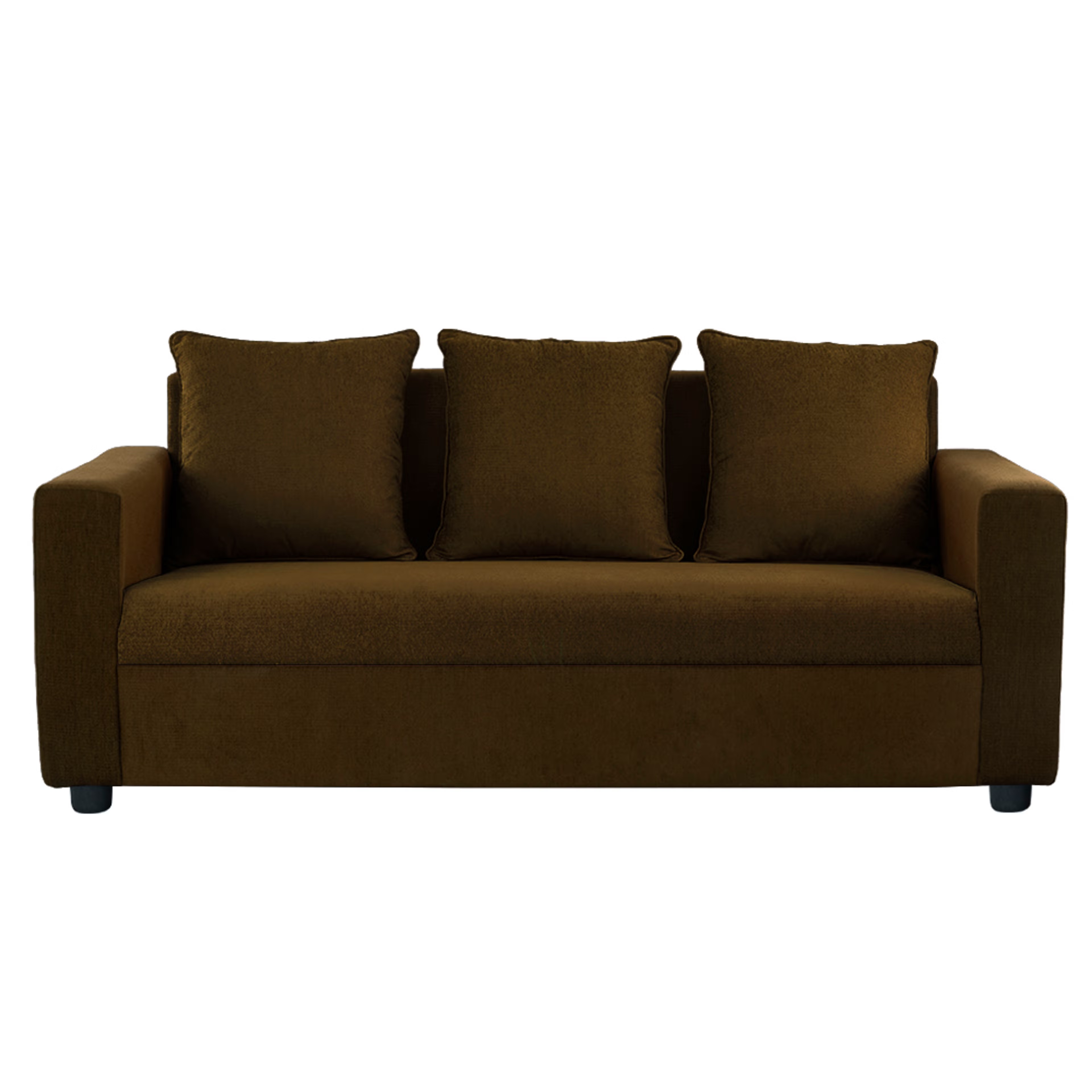 Wakefit Solatio Sofa - Three Seater Regular, Three Seater, Toffee Brown