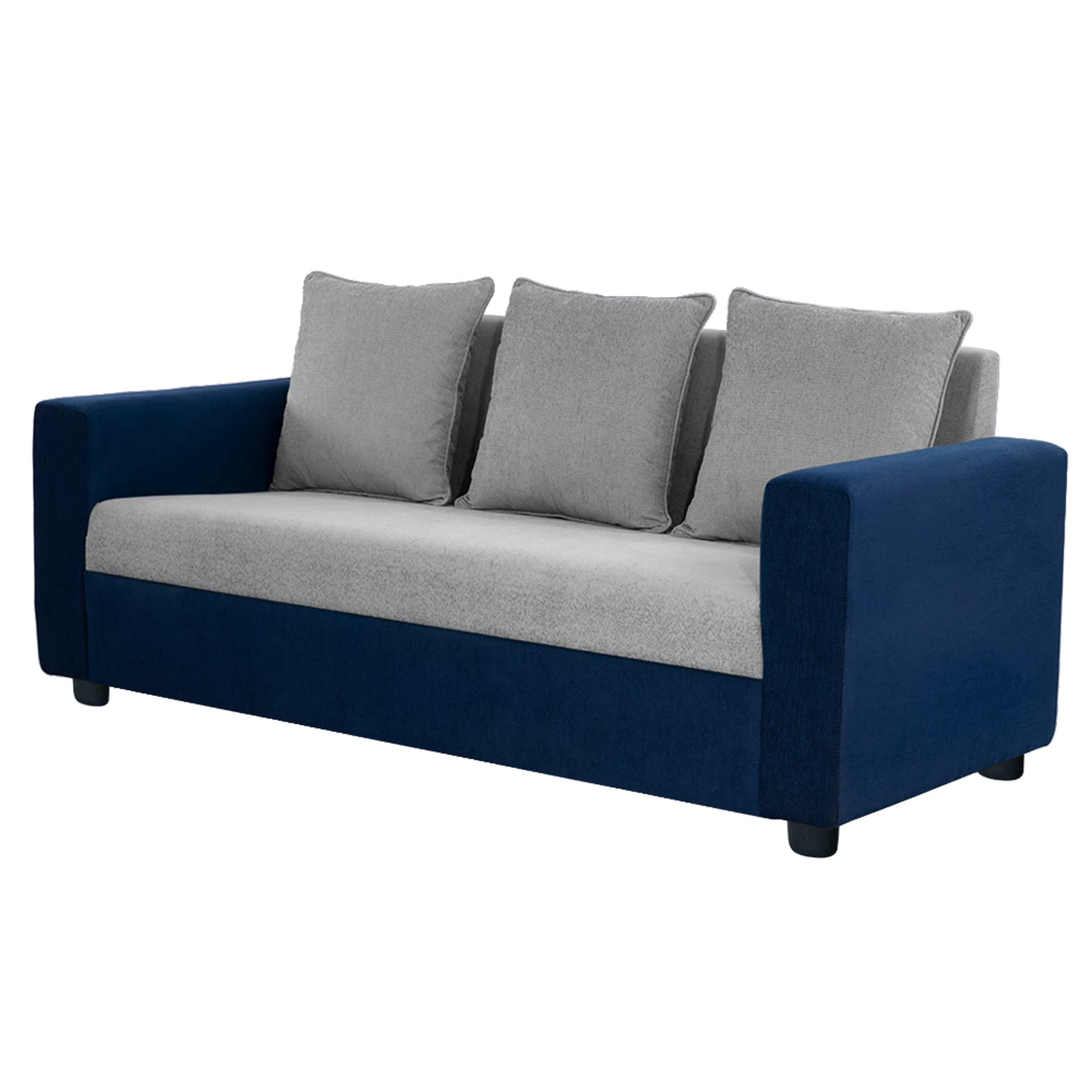 Wakefit Solatio Sofa - Three Seater Regular, Three Seater, Dark Blue & Cloud Grey 3 Wakefit Solatio Sofa - Three Seater Regular, Three Seater, Dark Blue & Cloud Grey