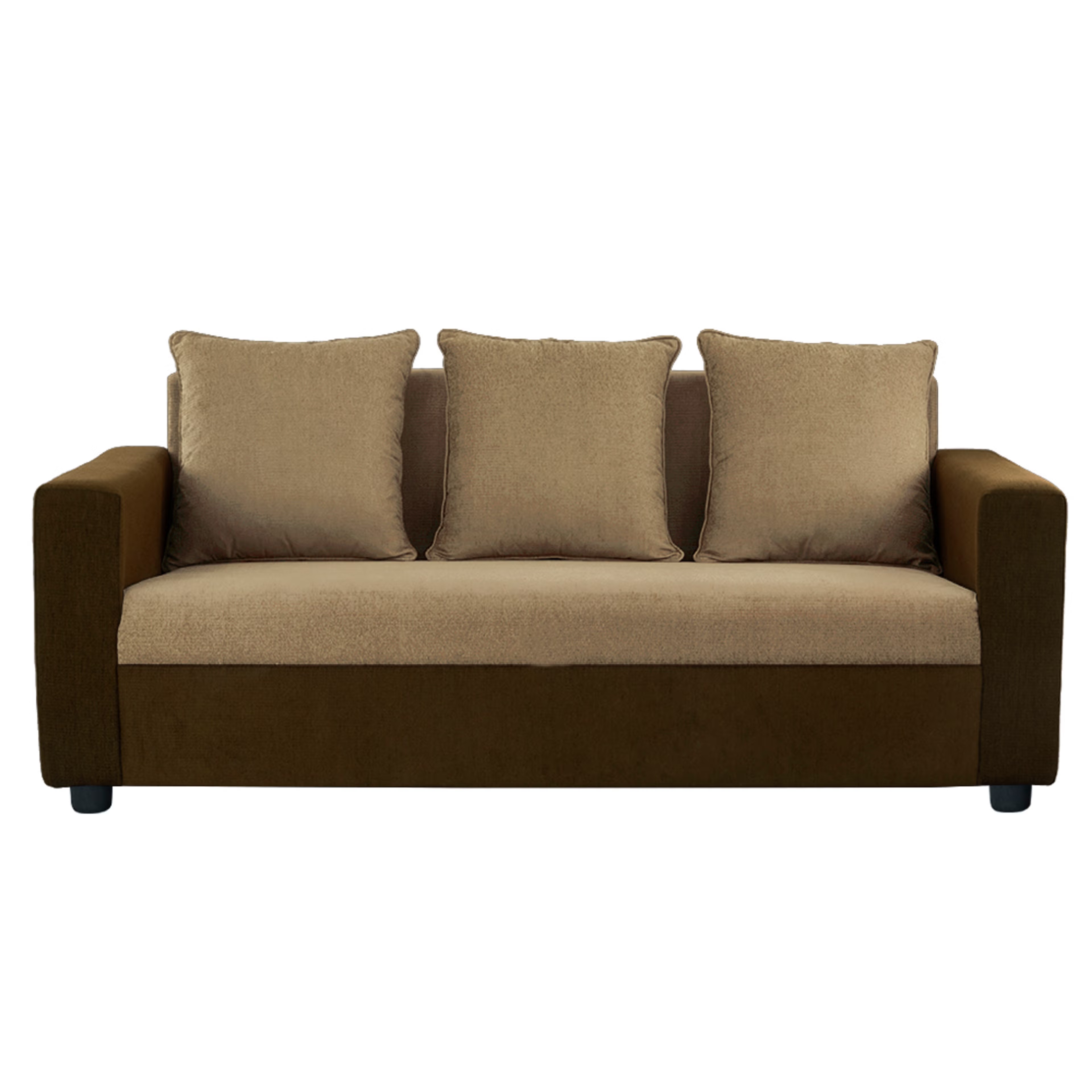 Wakefit Solatio Sofa - Three Seater Regular, Three Seater, Toffee Brown & Amphora Brown