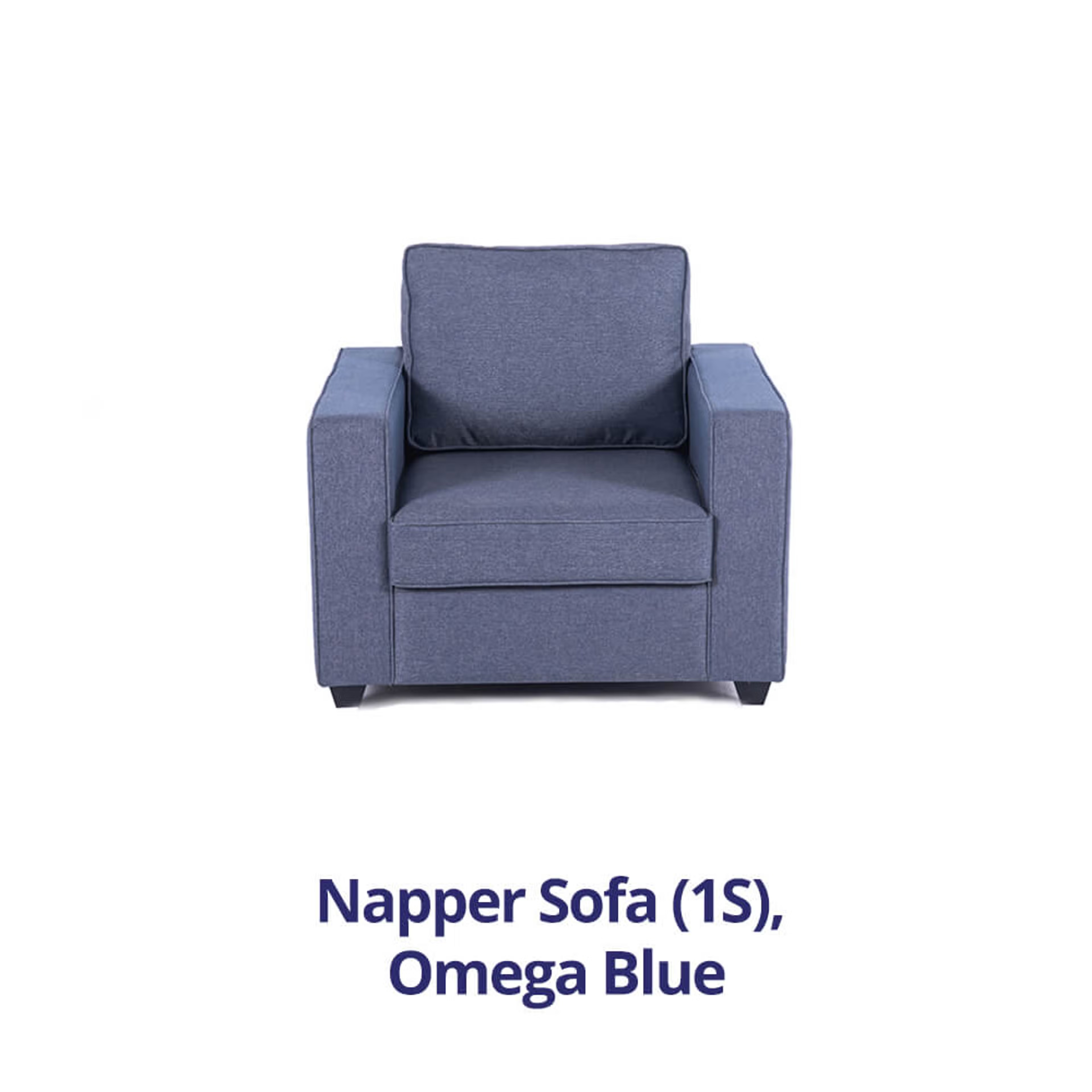 Home 26 Wakefit Napper Sofa - Single Seater Regular, Without Storage, 1, Omega Blue